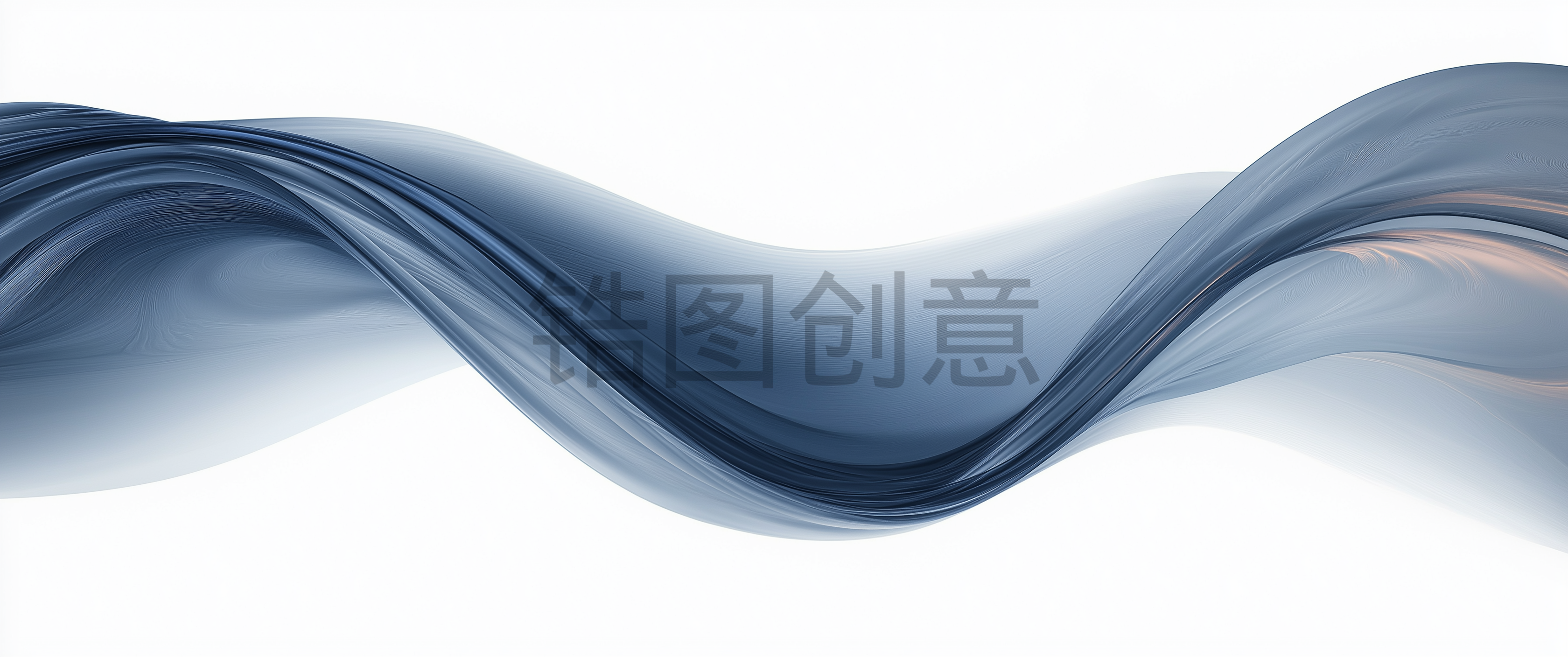 定设网-蓝色曲线波浪状抽象背景