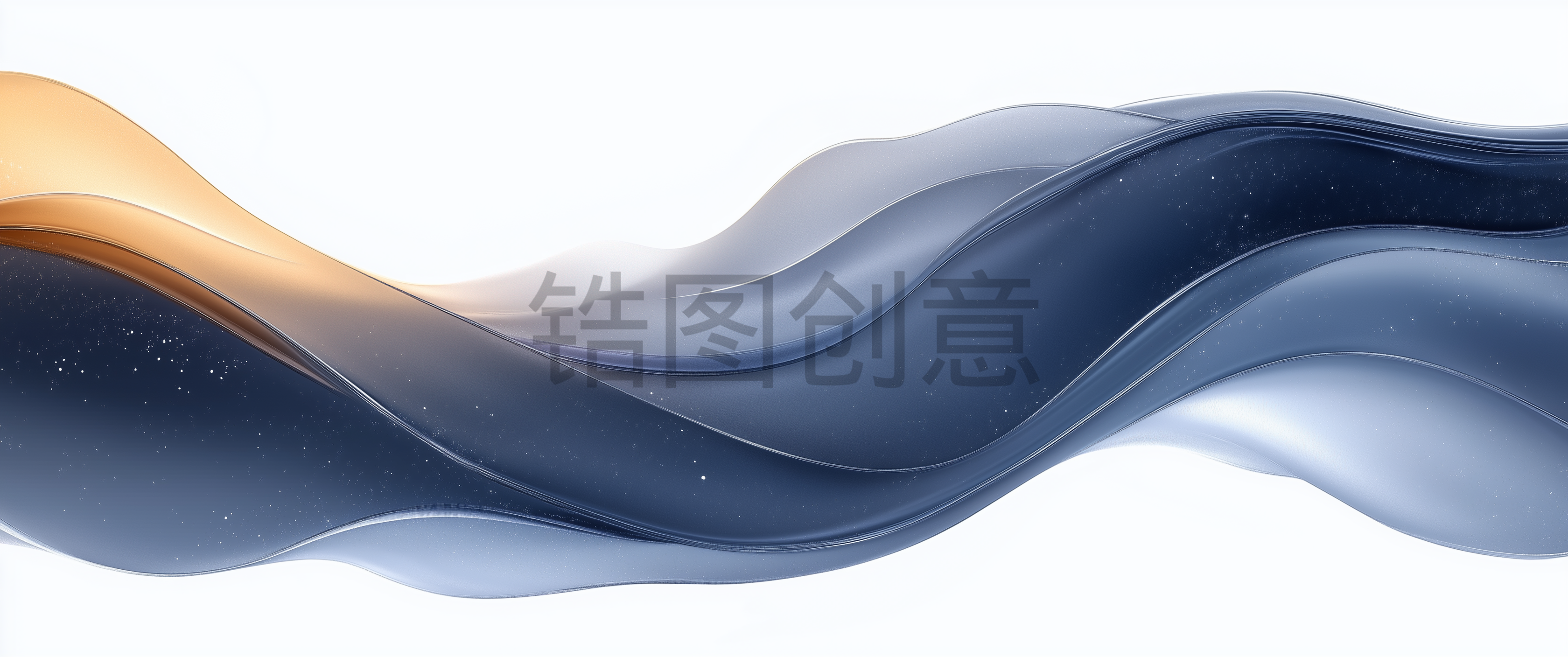 定设网-蓝色曲线波浪状抽象背景