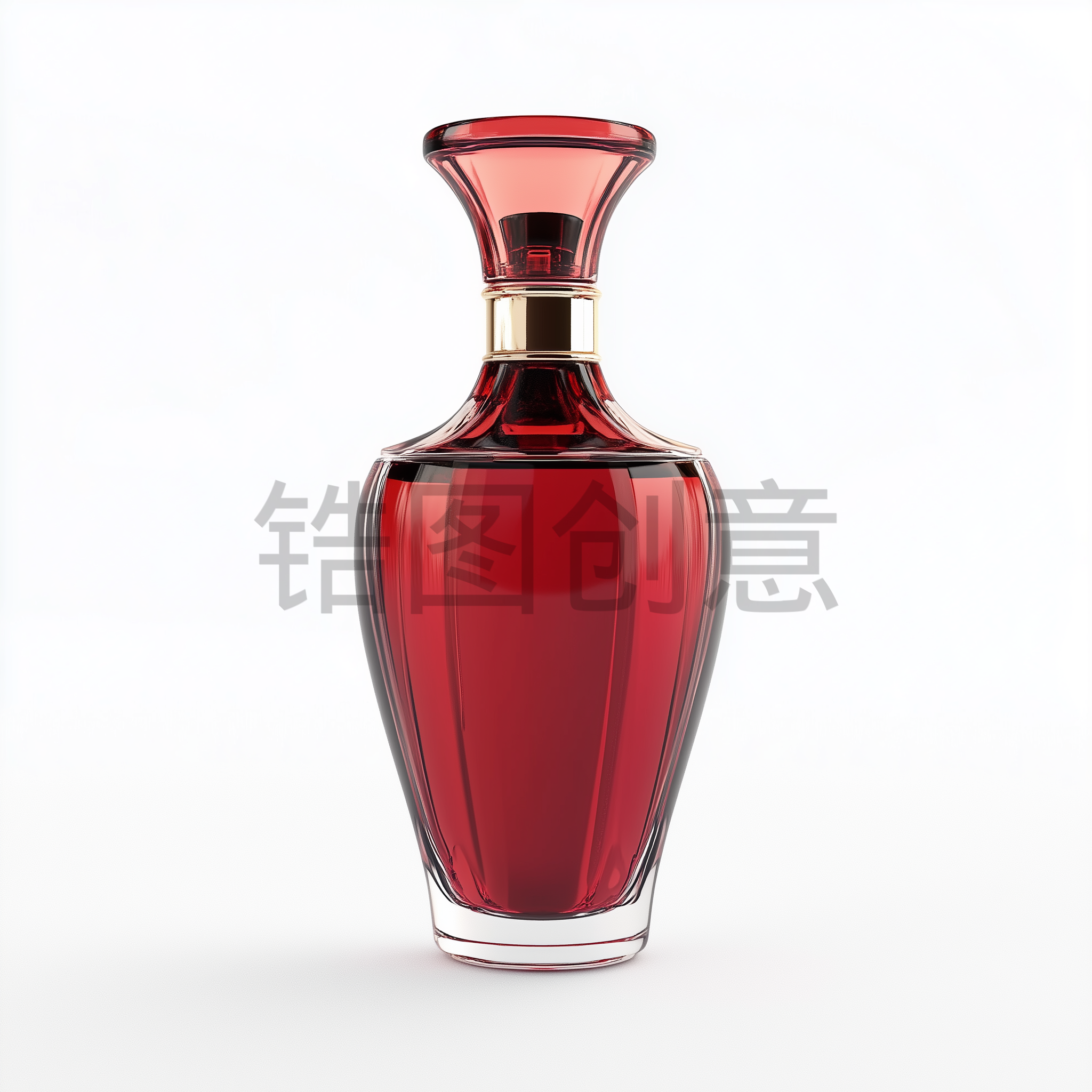 定设网-红色单品护肤品美容化妆彩妆玻璃瓶子元素