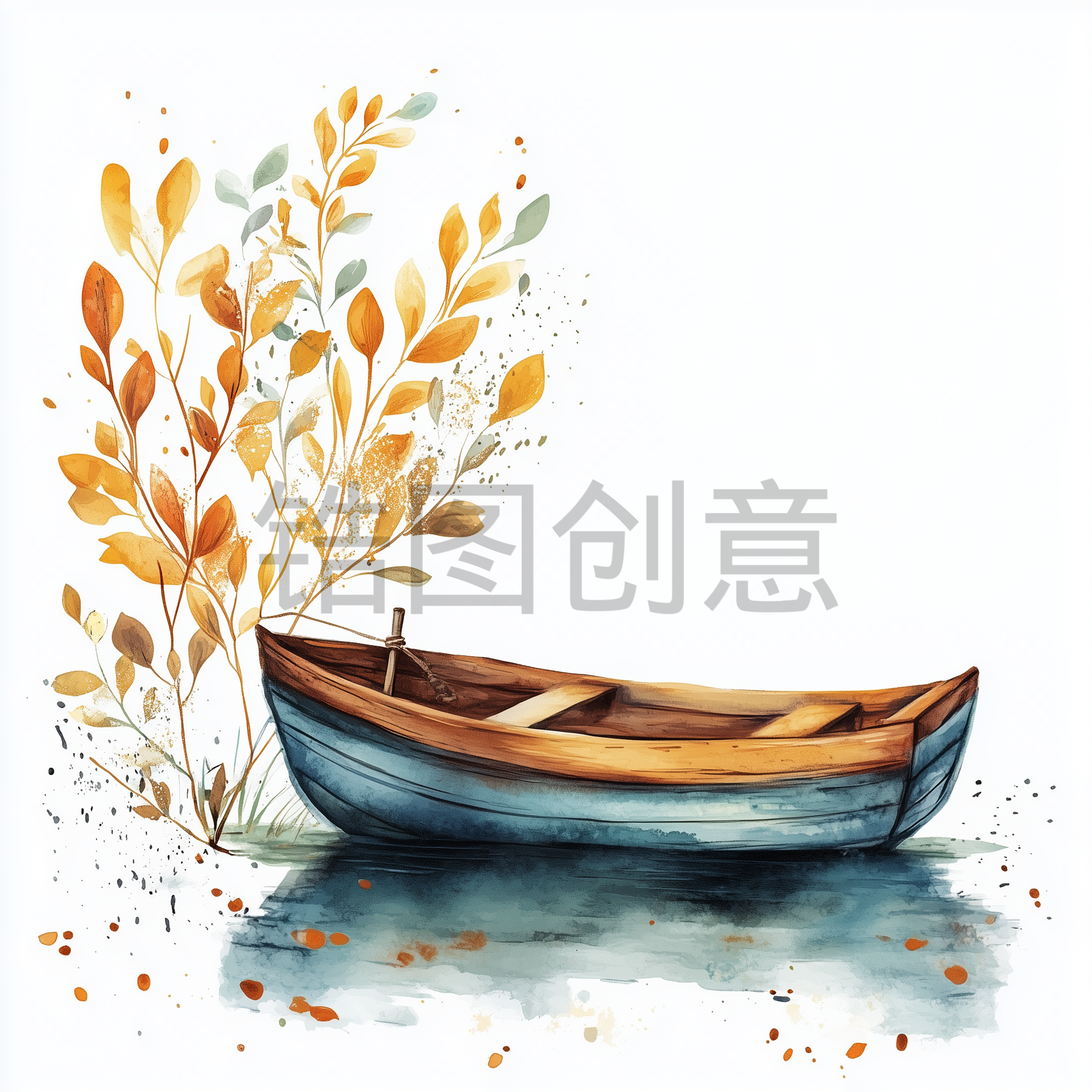 定设网-小船木船船只元素素材