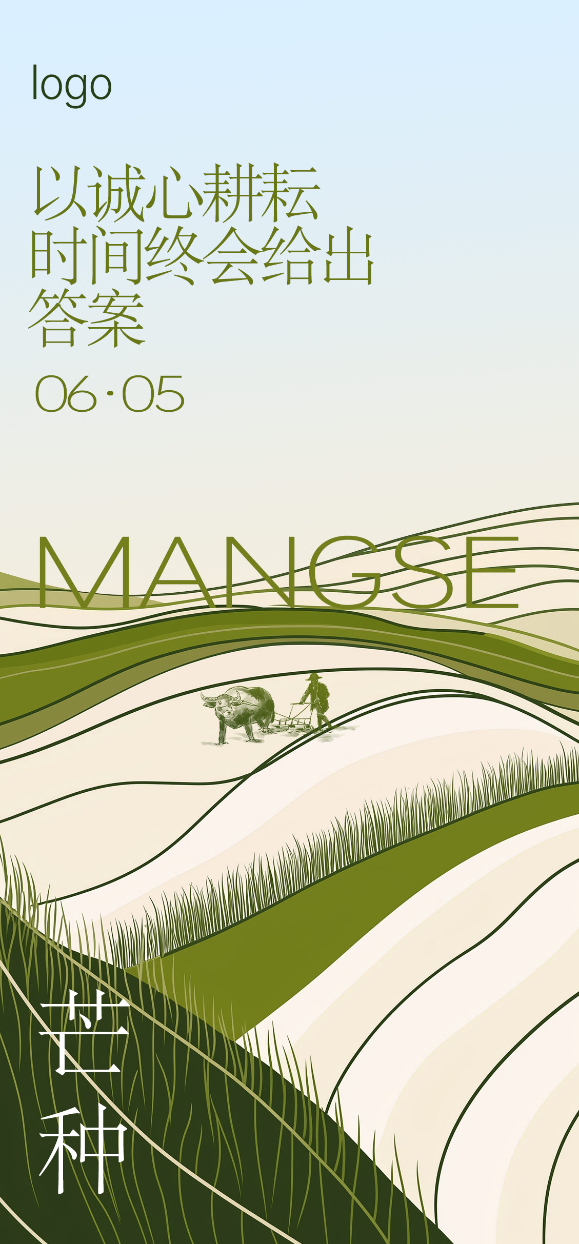 定设网-芒种小满节气创意海报