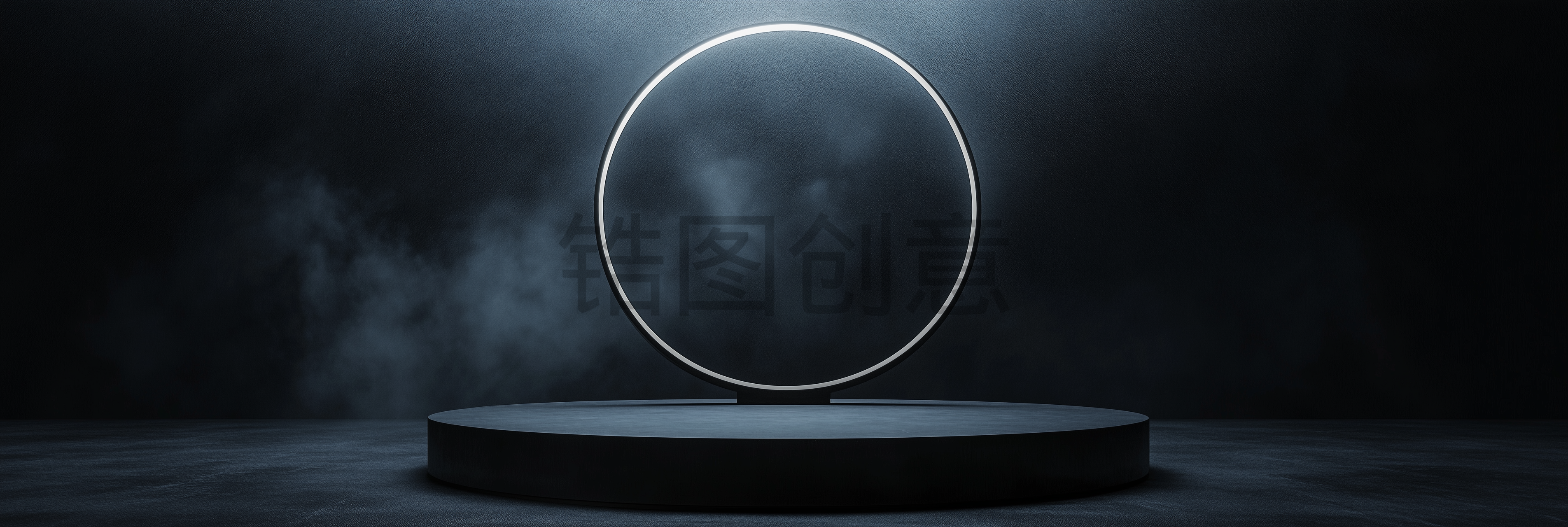 圆形发光舞台展台科技感背景