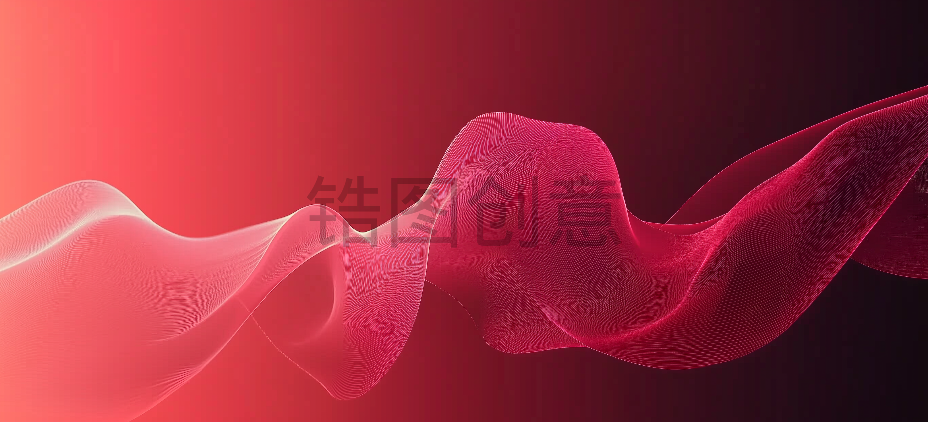 红色曲线渐变抽象纹理背景