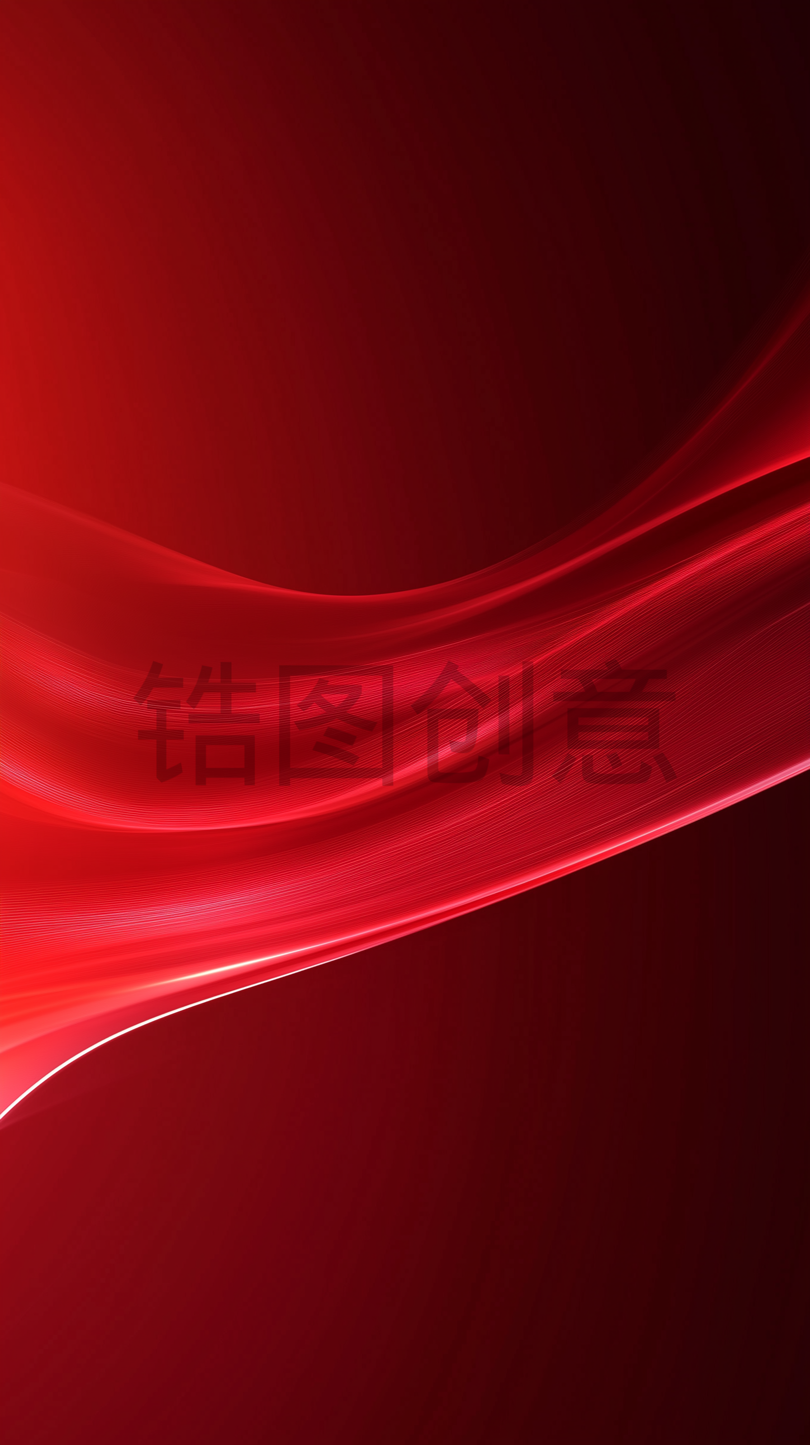 红色简约曲线纹理背景
