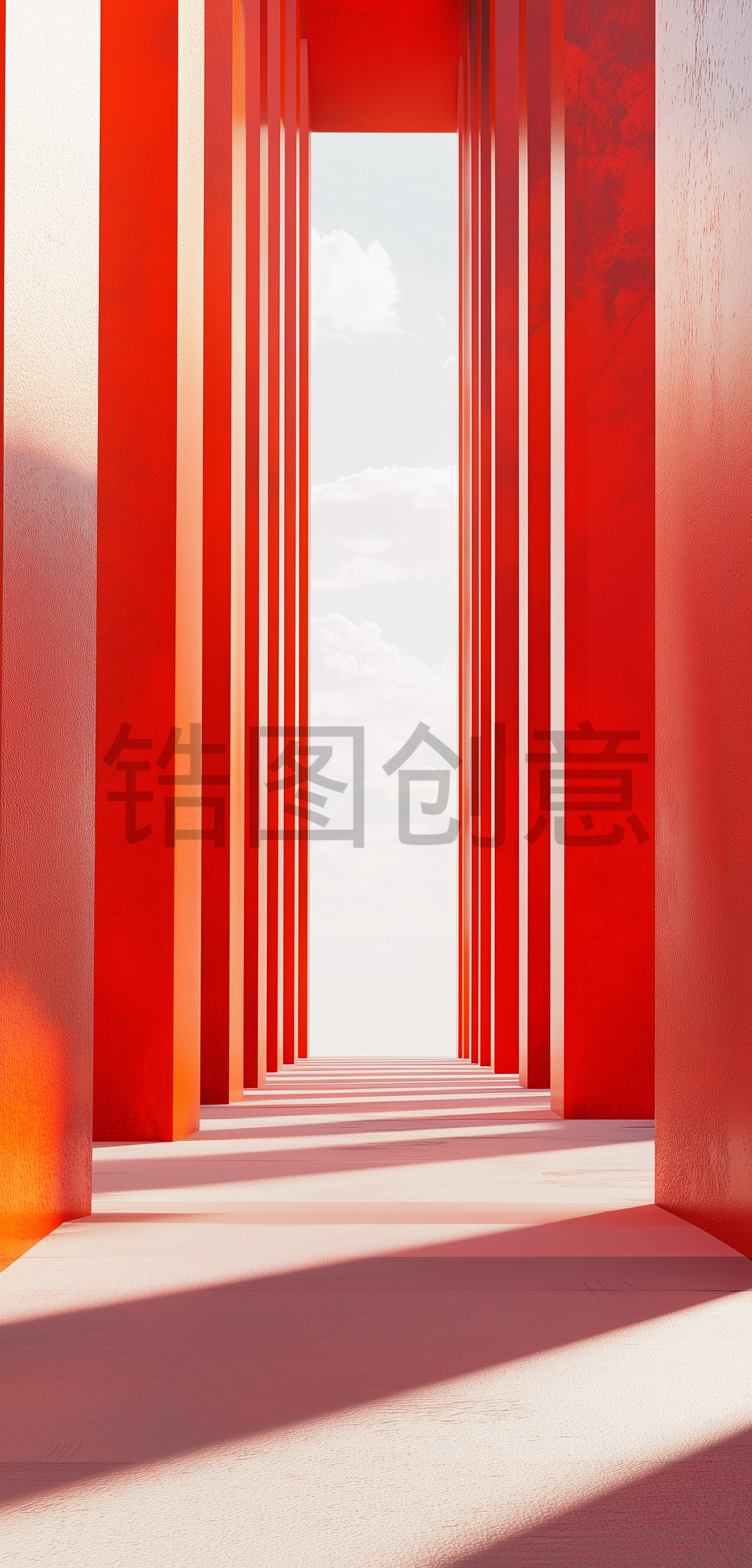 立体现代感时尚感红色空间背景