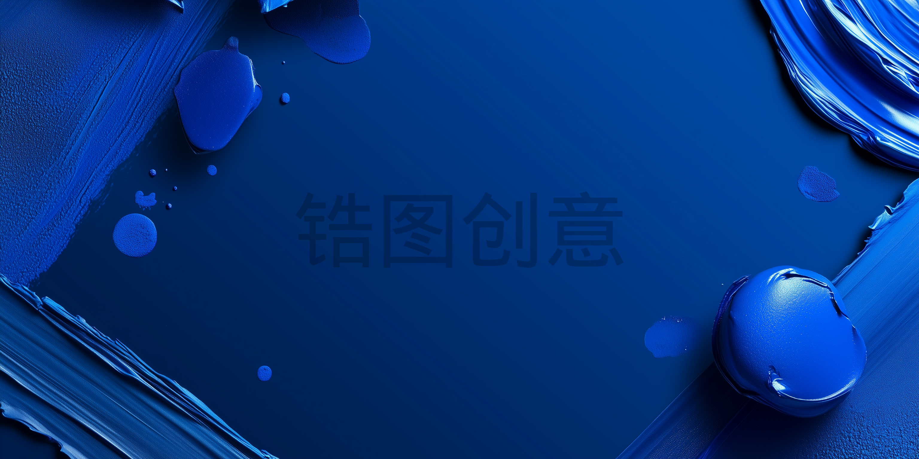 蓝色抽象油画丙烯肌理纹理质感背景