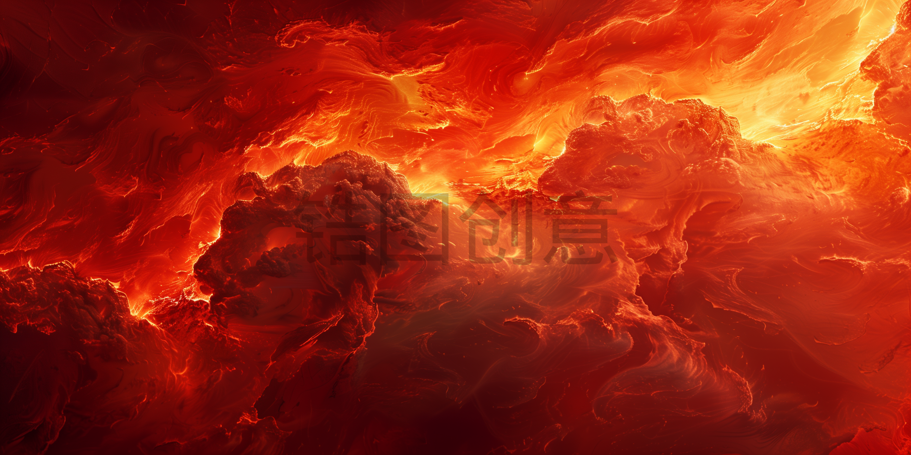 红色橙色渐变热烈灼烧感抽象肌理背景