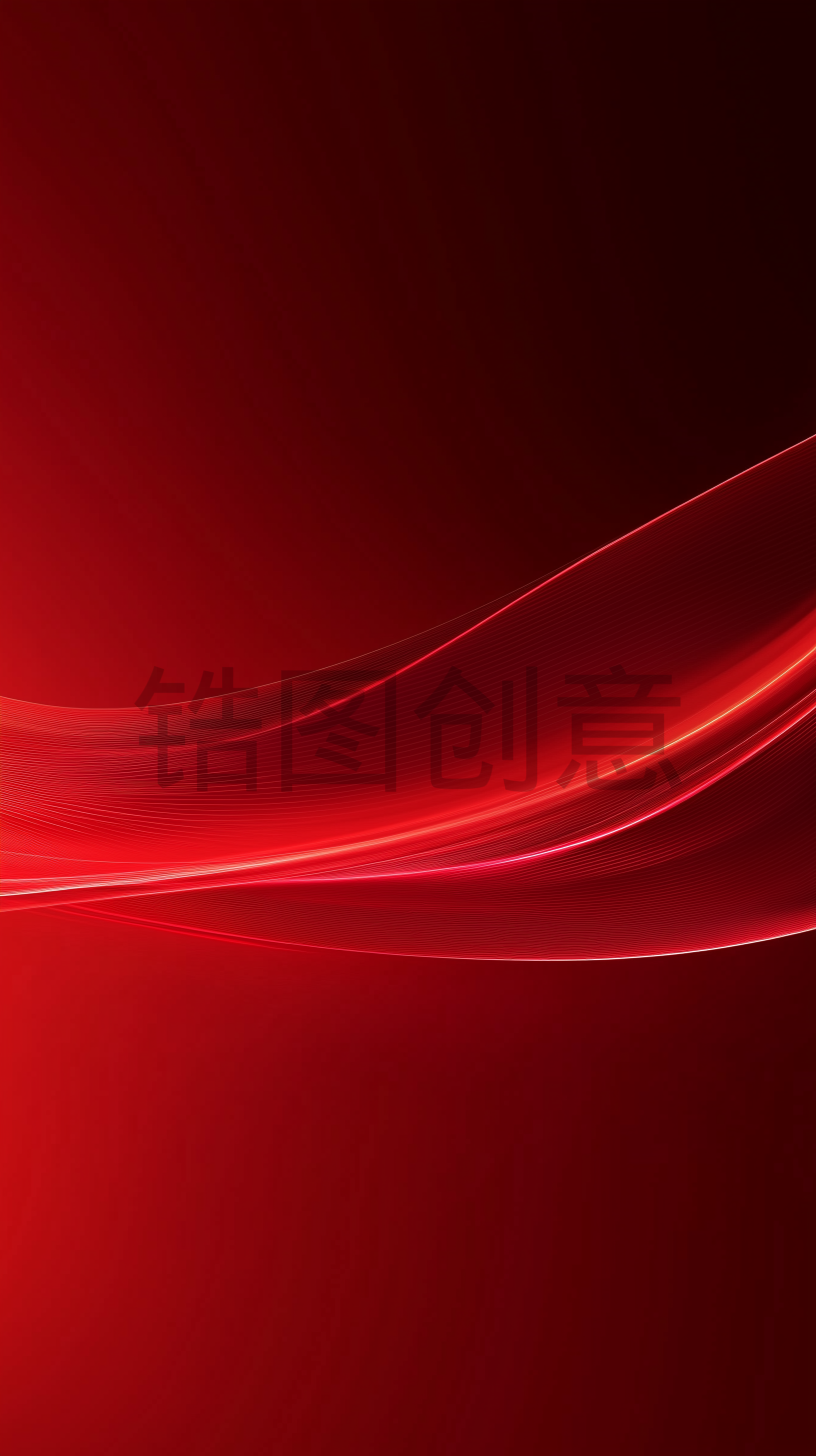 红色简约曲线纹理背景