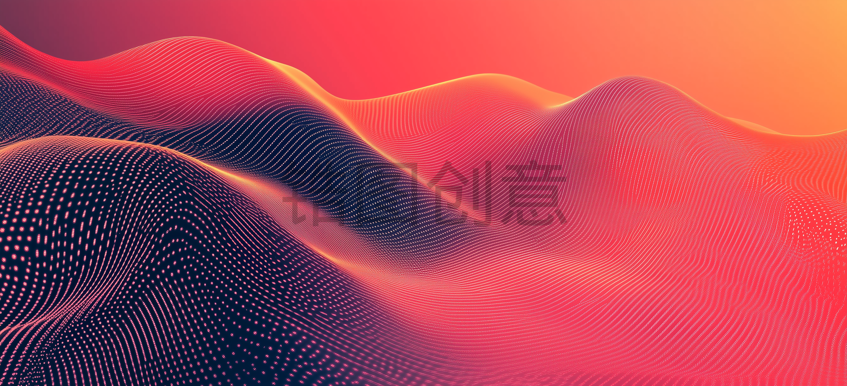 红色橙色曲线波浪状背景