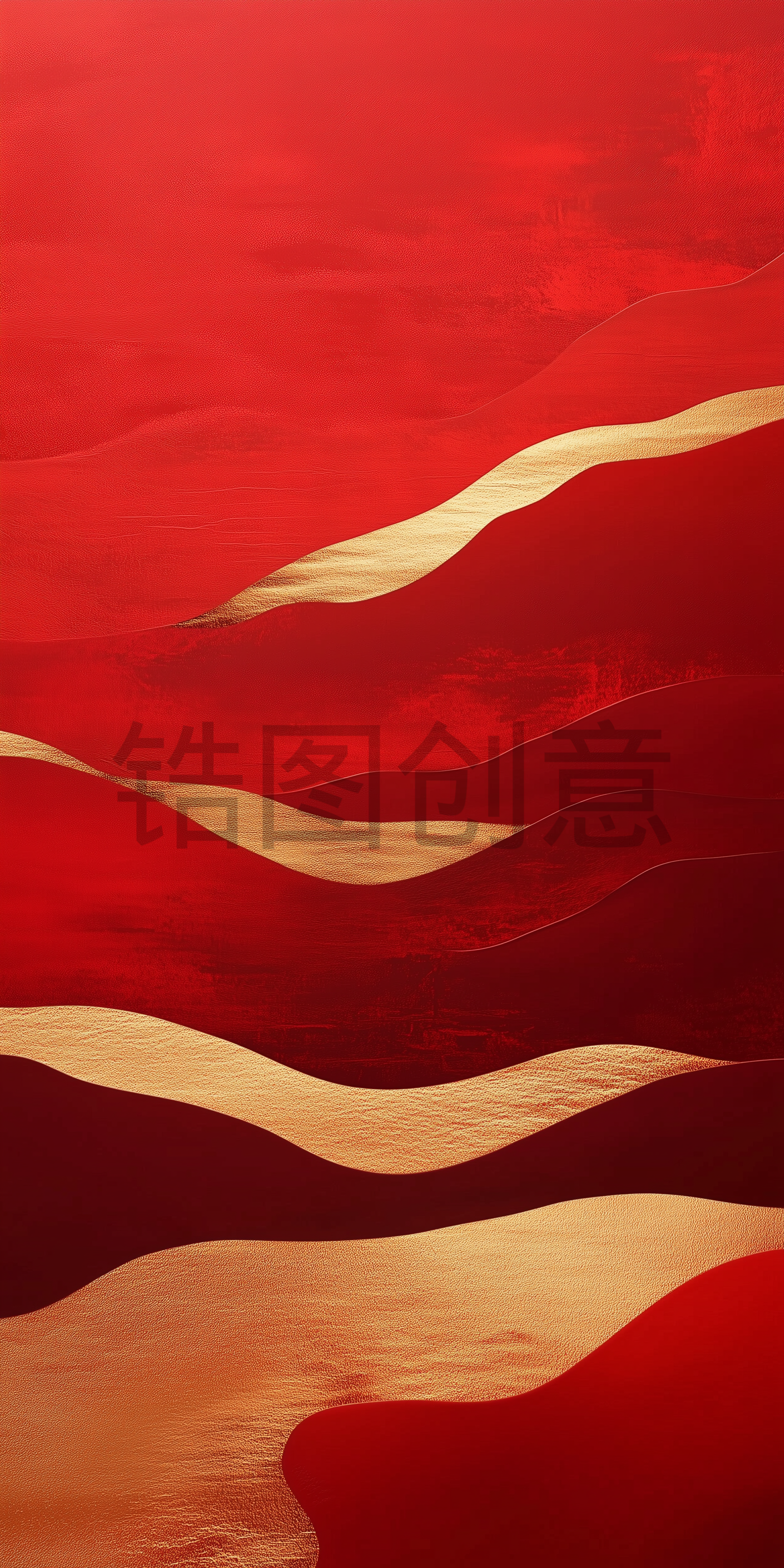 抽象红色红金质感国风肌理背景