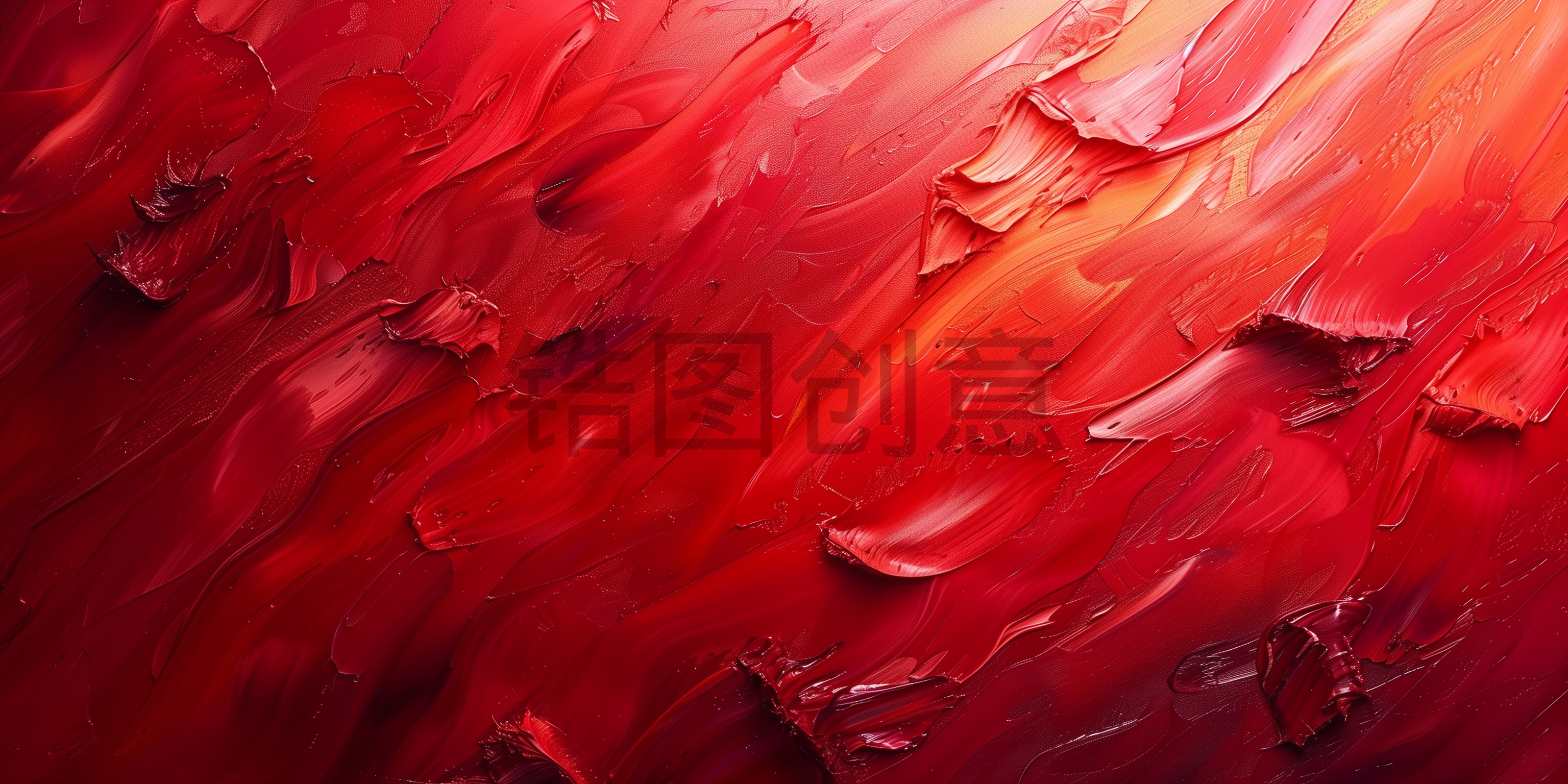 红色抽象颜料丙烯涂油画肌理纹理质感背景