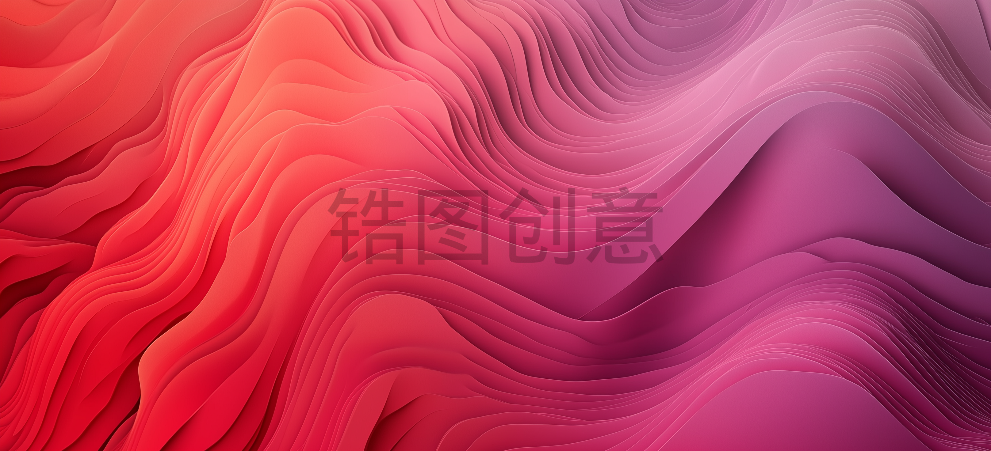 橙色渐变3d曲线背景