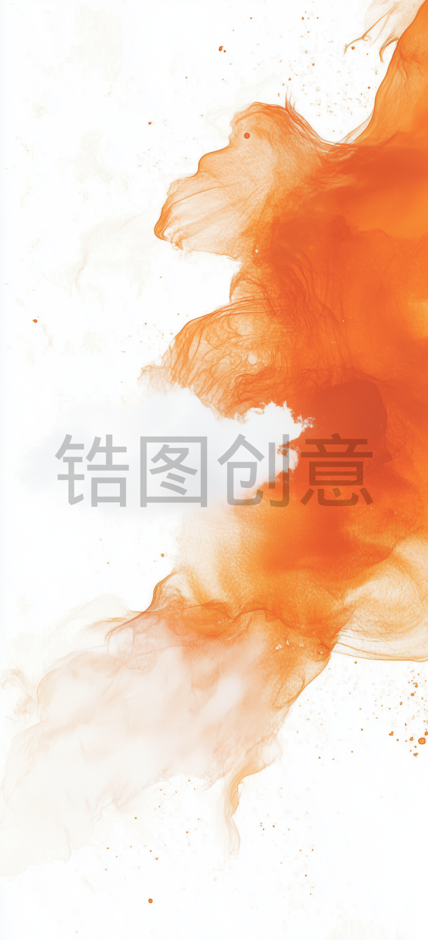橙色粉末晕染背景素材