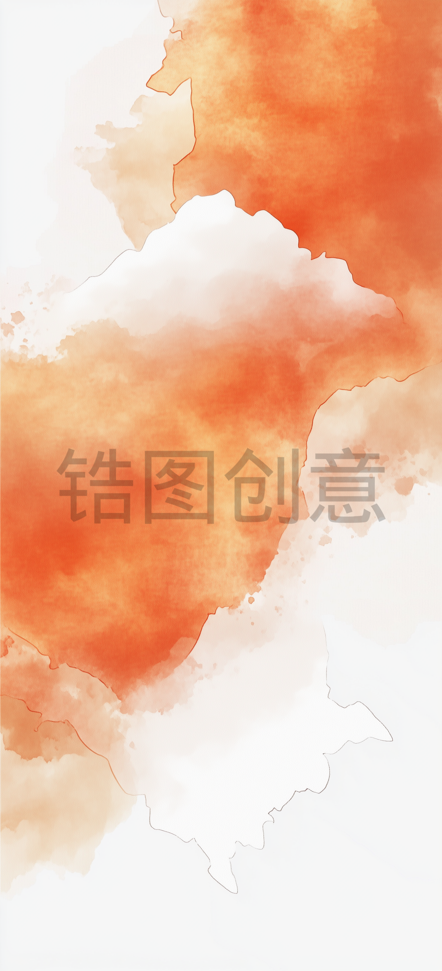 橙色粉末晕染背景素材