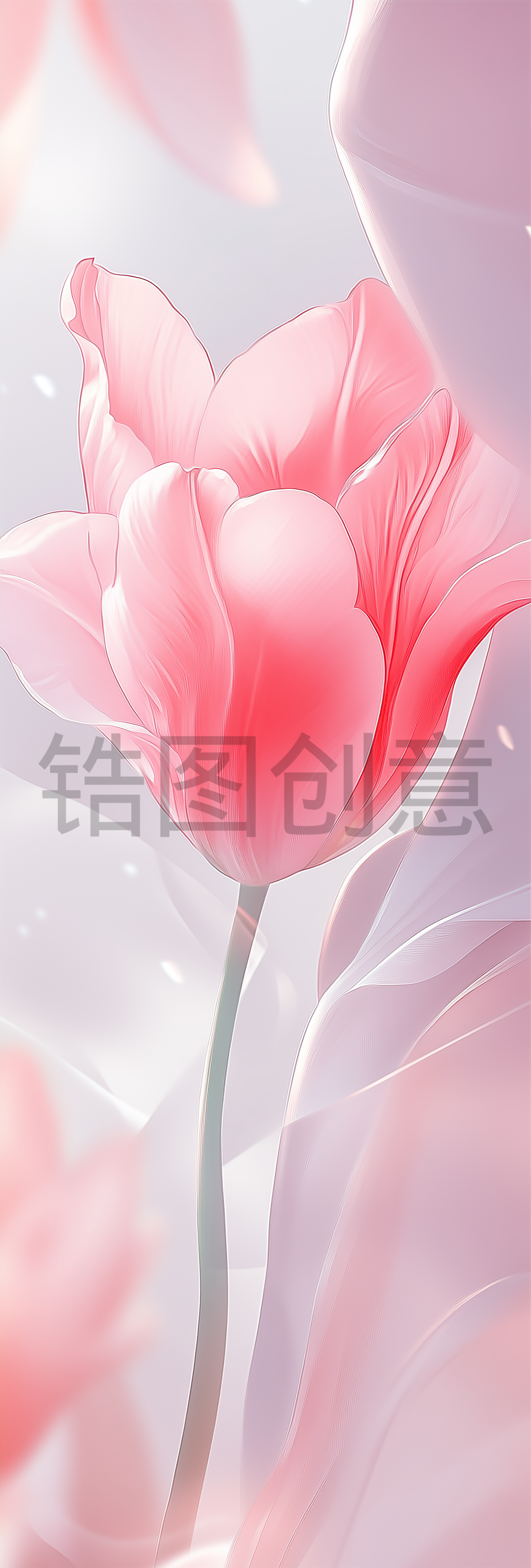 植物系列肌理感粉色花朵背景