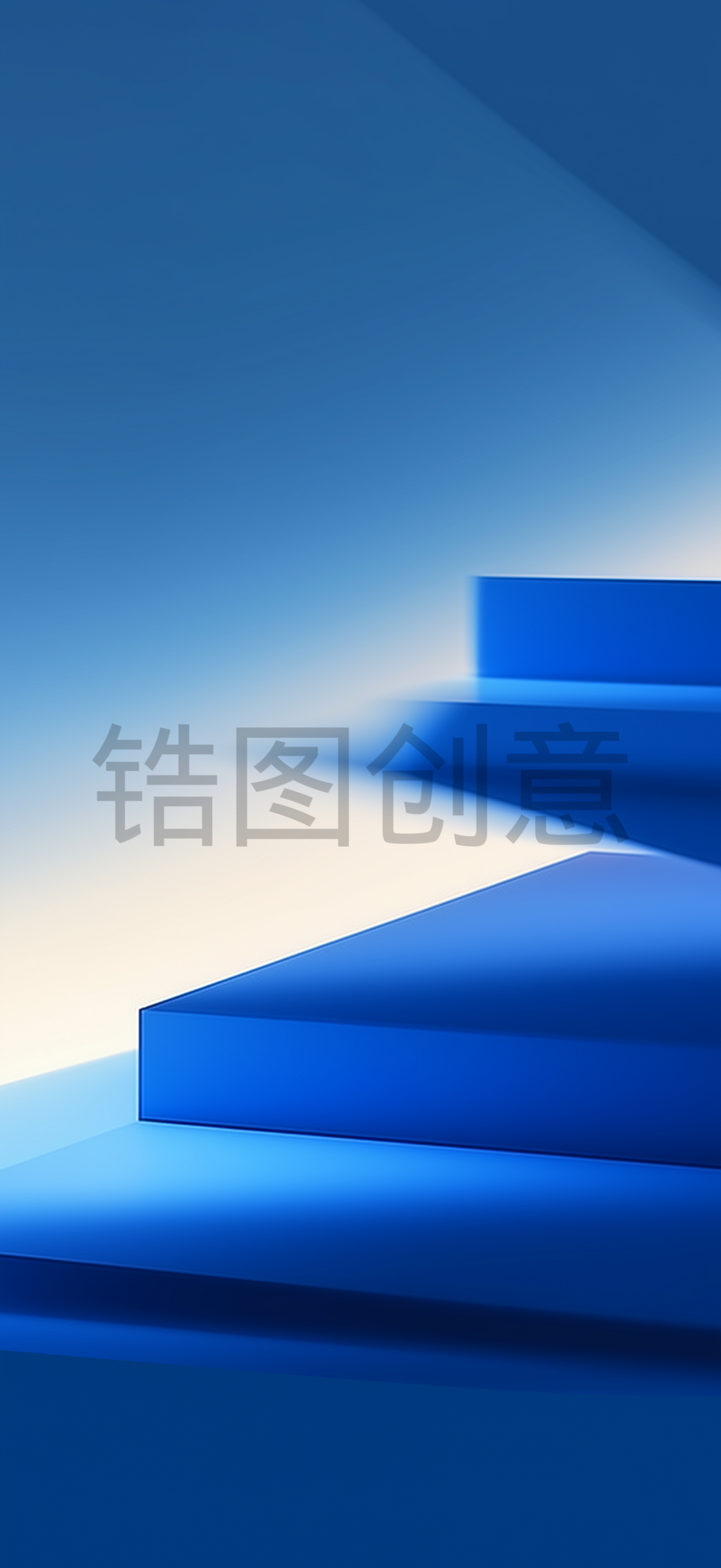 手机极简蓝色背景壁纸，一堆纸张，带有光影，简单的光影，极简主义, 干净的背景