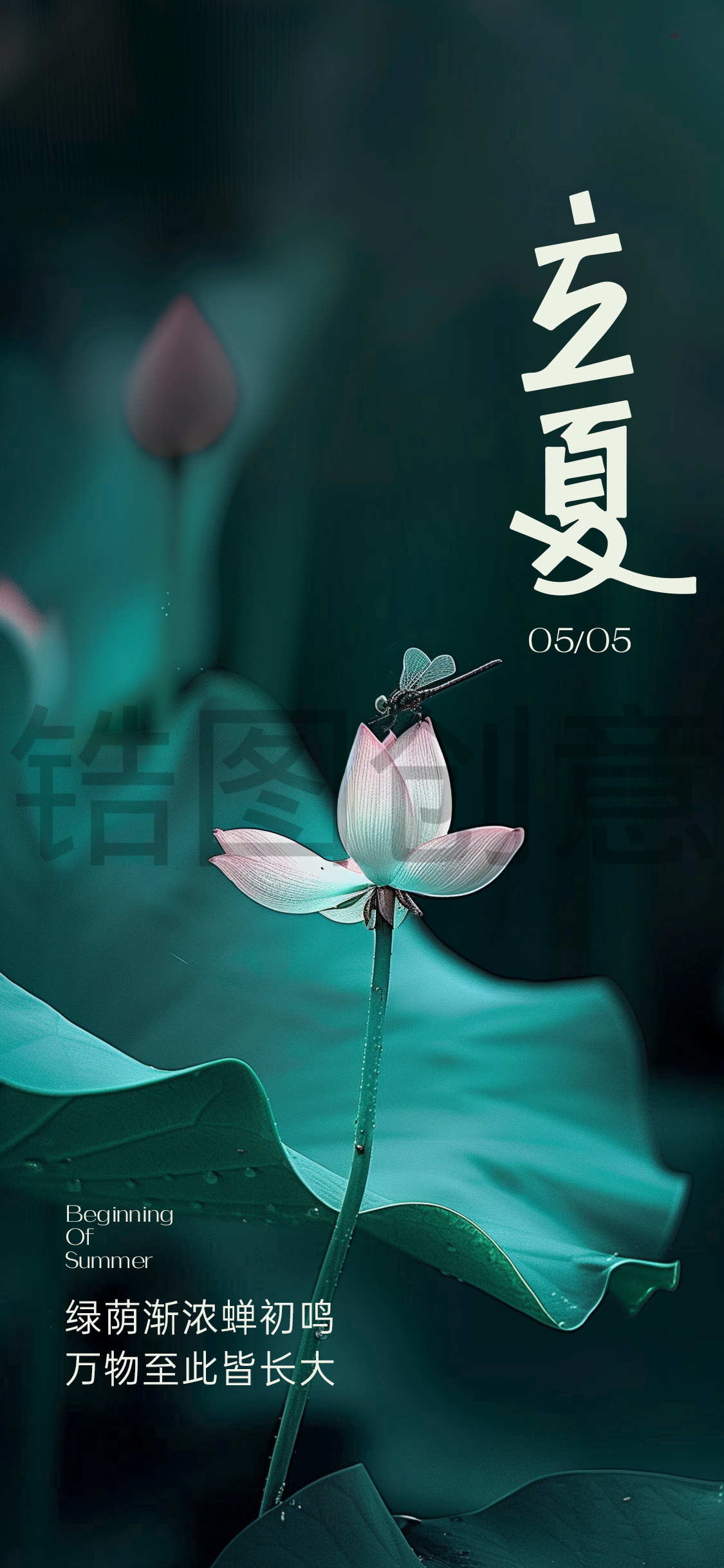 立夏夏至大暑处暑实景海报