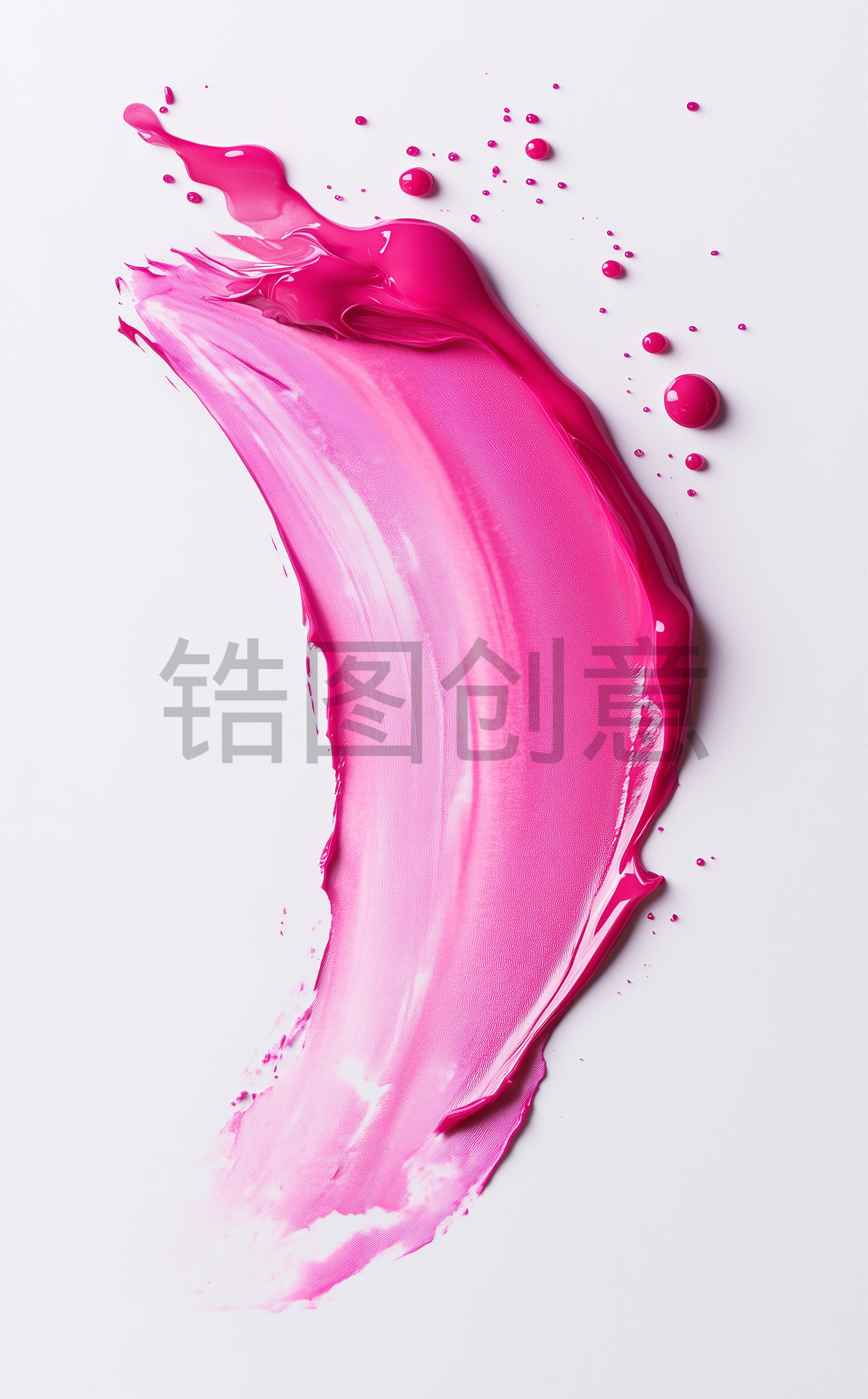 喷溅玫红色彩妆膏体元素背景