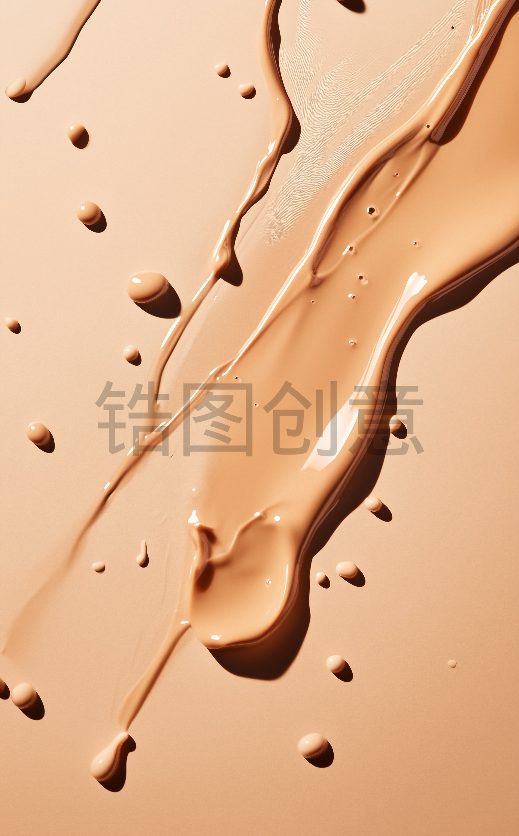 液体棕色米色粉底霜粉底液素材背景
