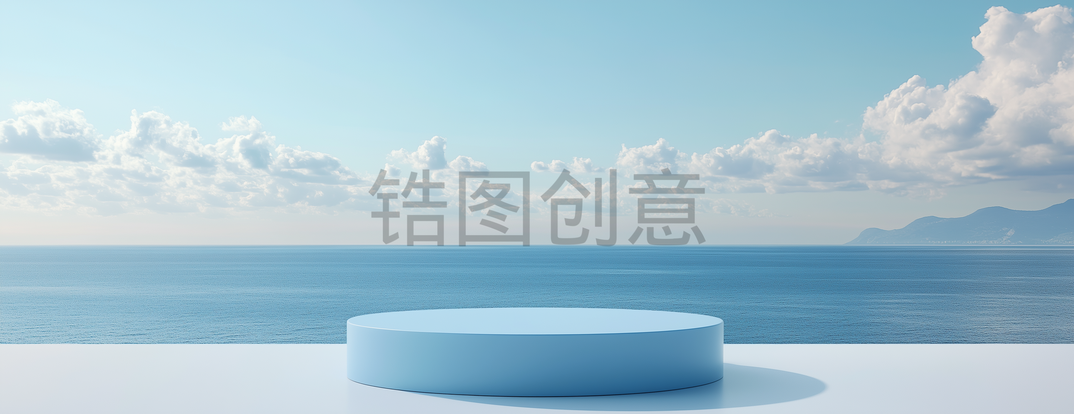 简约电商蓝天大海夏季C4D场景