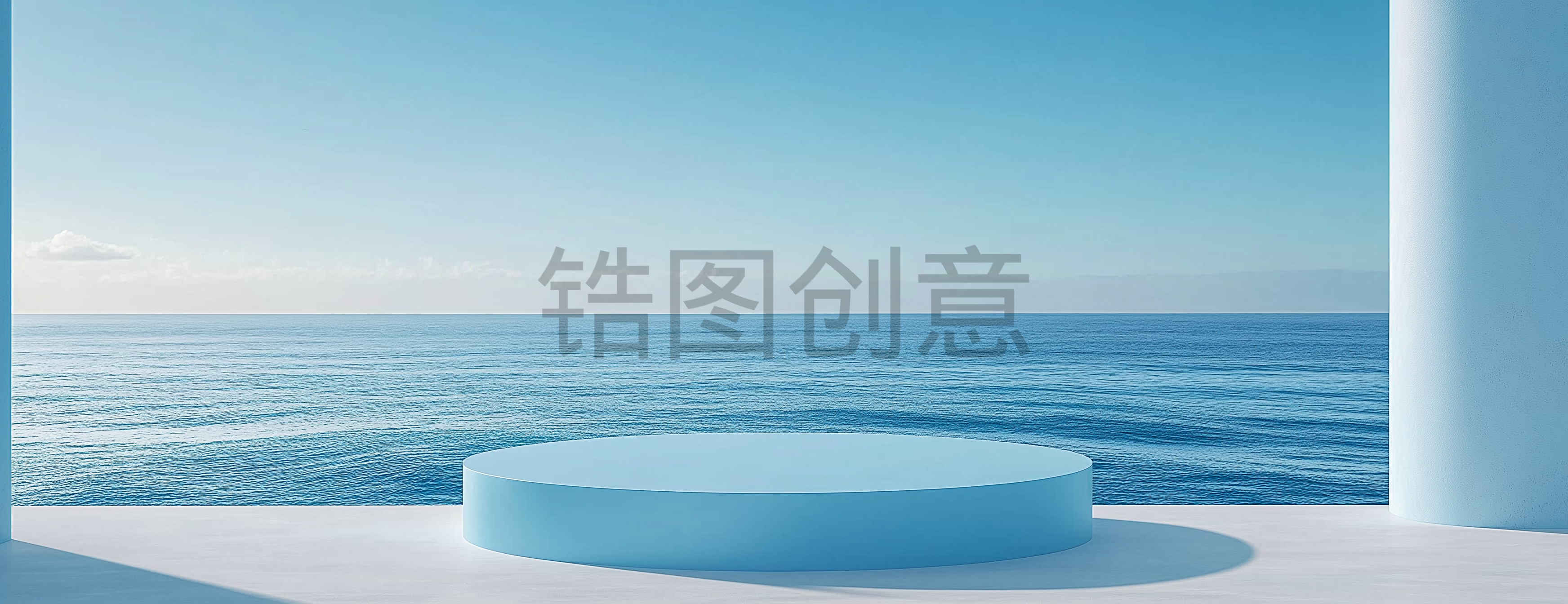 简约电商蓝天大海夏季C4D场景