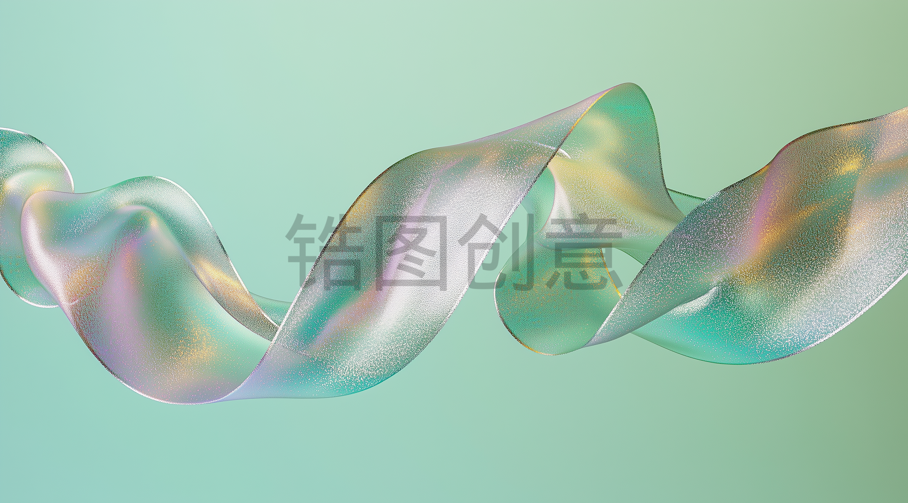 时尚小清新抽象动感透明飘带丝带素材