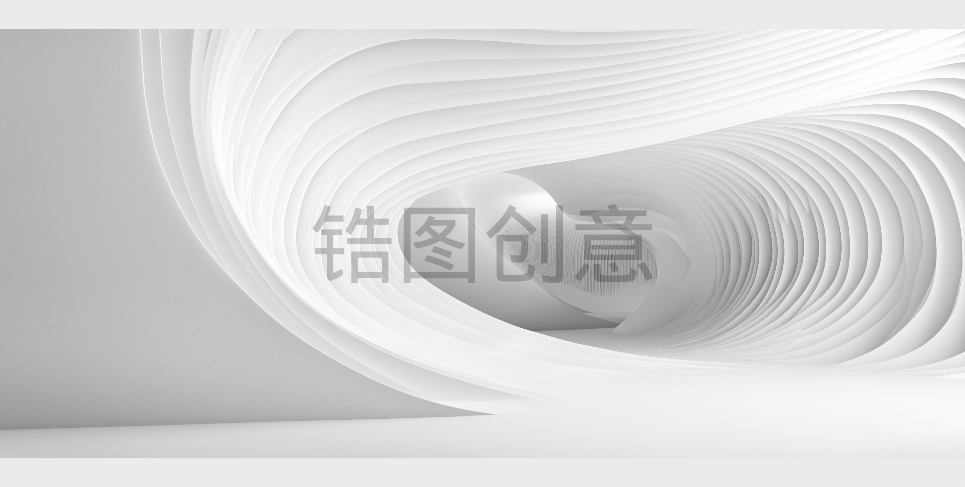 3D渲染带有空白空间和现代极简风格照明线条抽象灰色背景