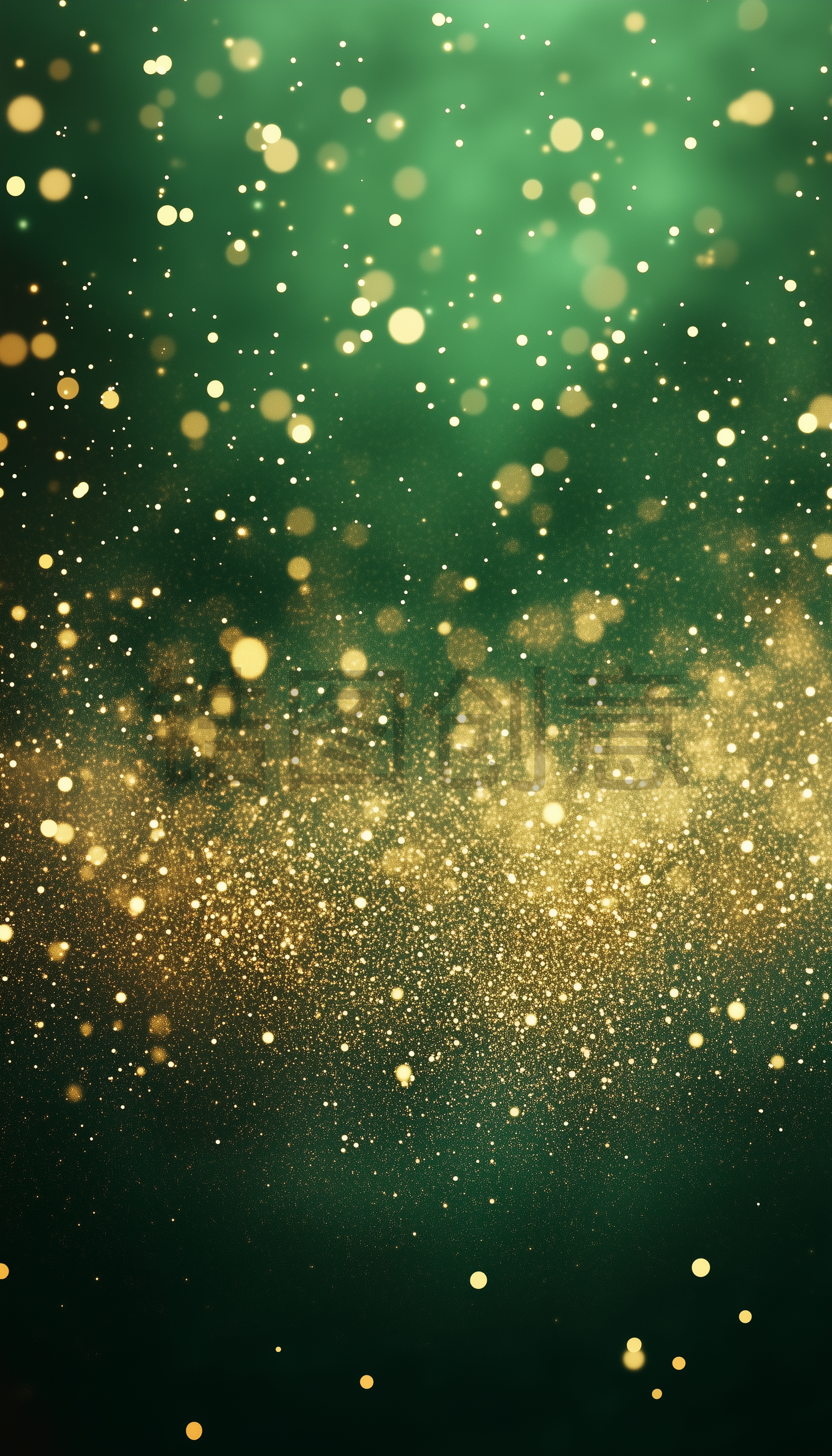 绿色渐变粒子光斑背景