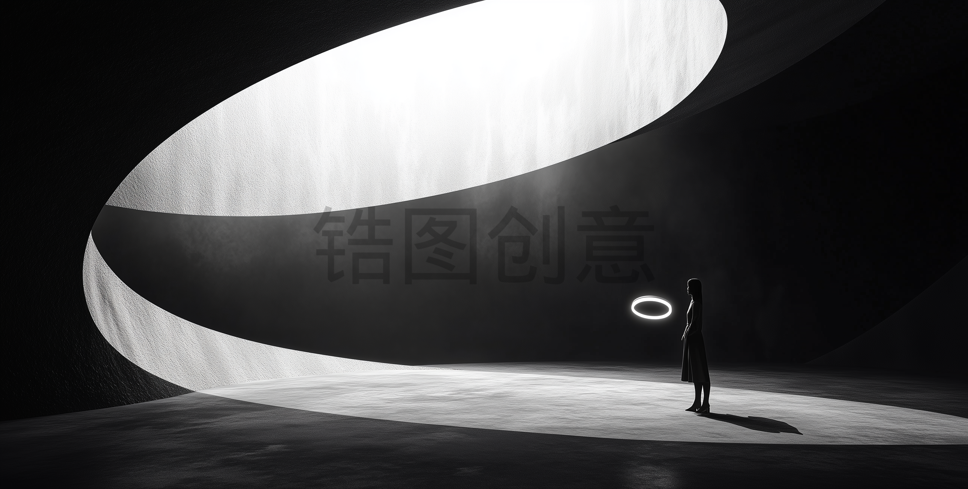 抽象黑白室内背景配有线条的光线，简约的风格，空墙，艺术品优雅简约，当代建筑，摄影筑，时尚简约背景