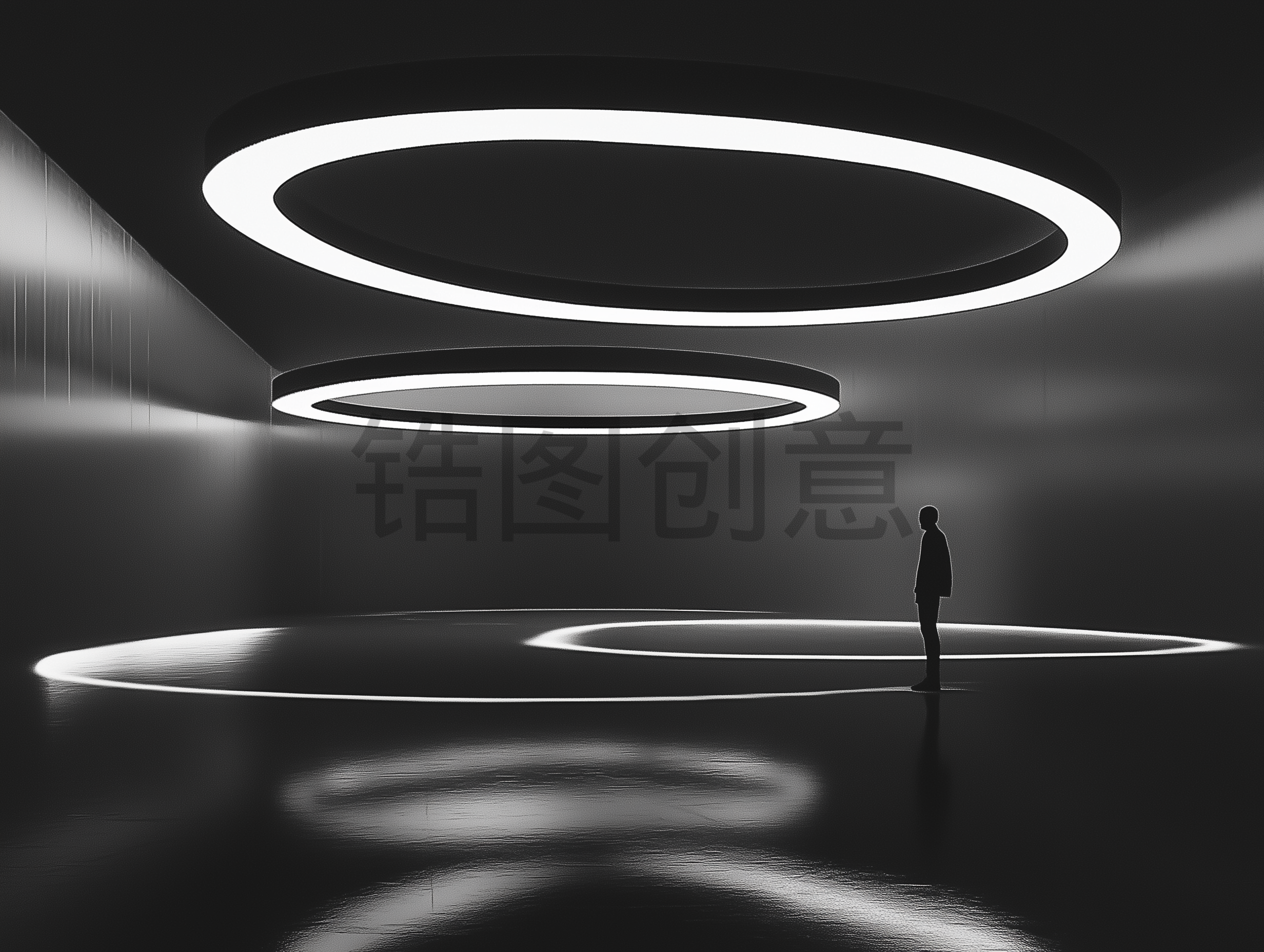 抽象黑白调简约艺术时尚简约建筑空间背景