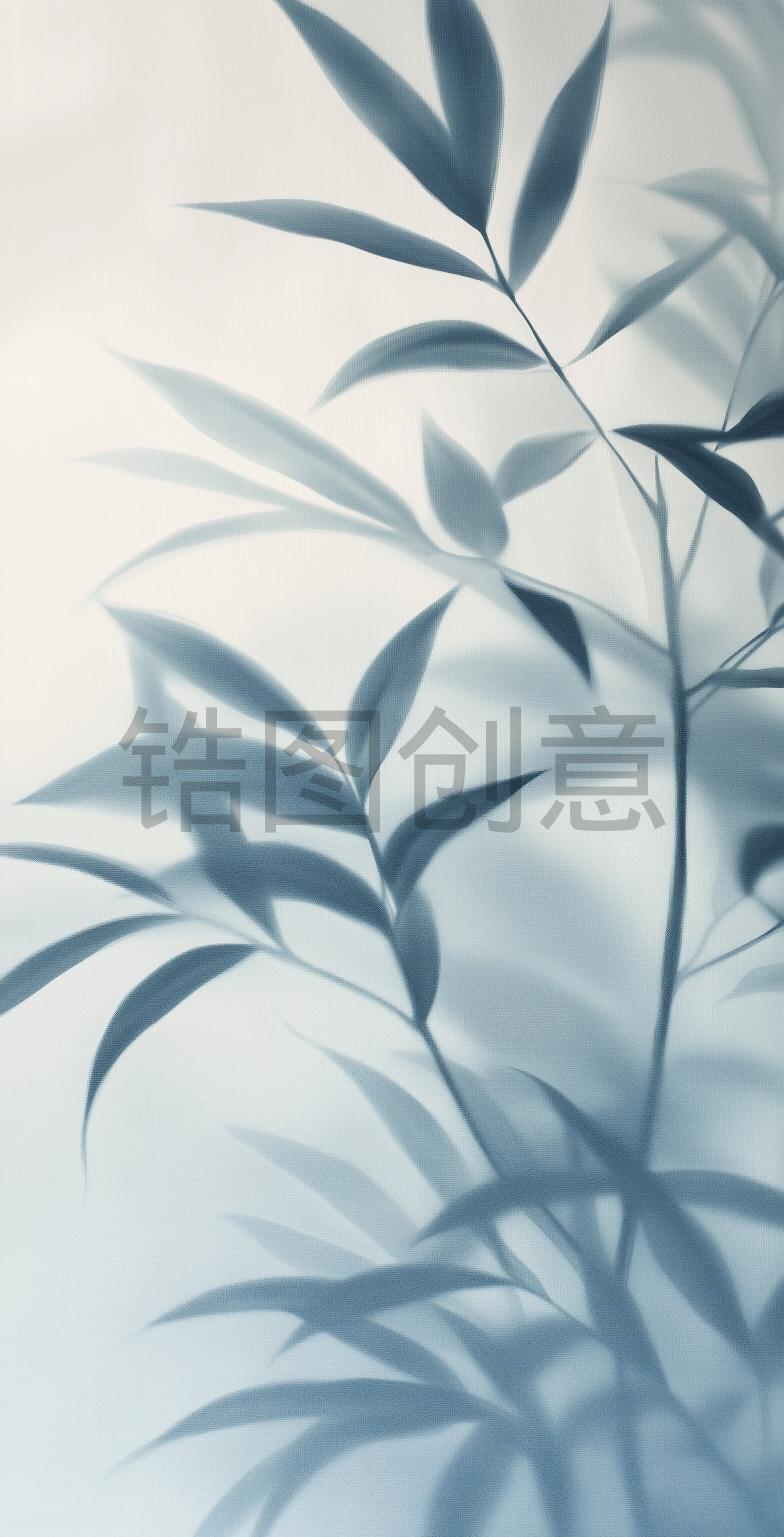 植物树叶朦胧感阴影背景