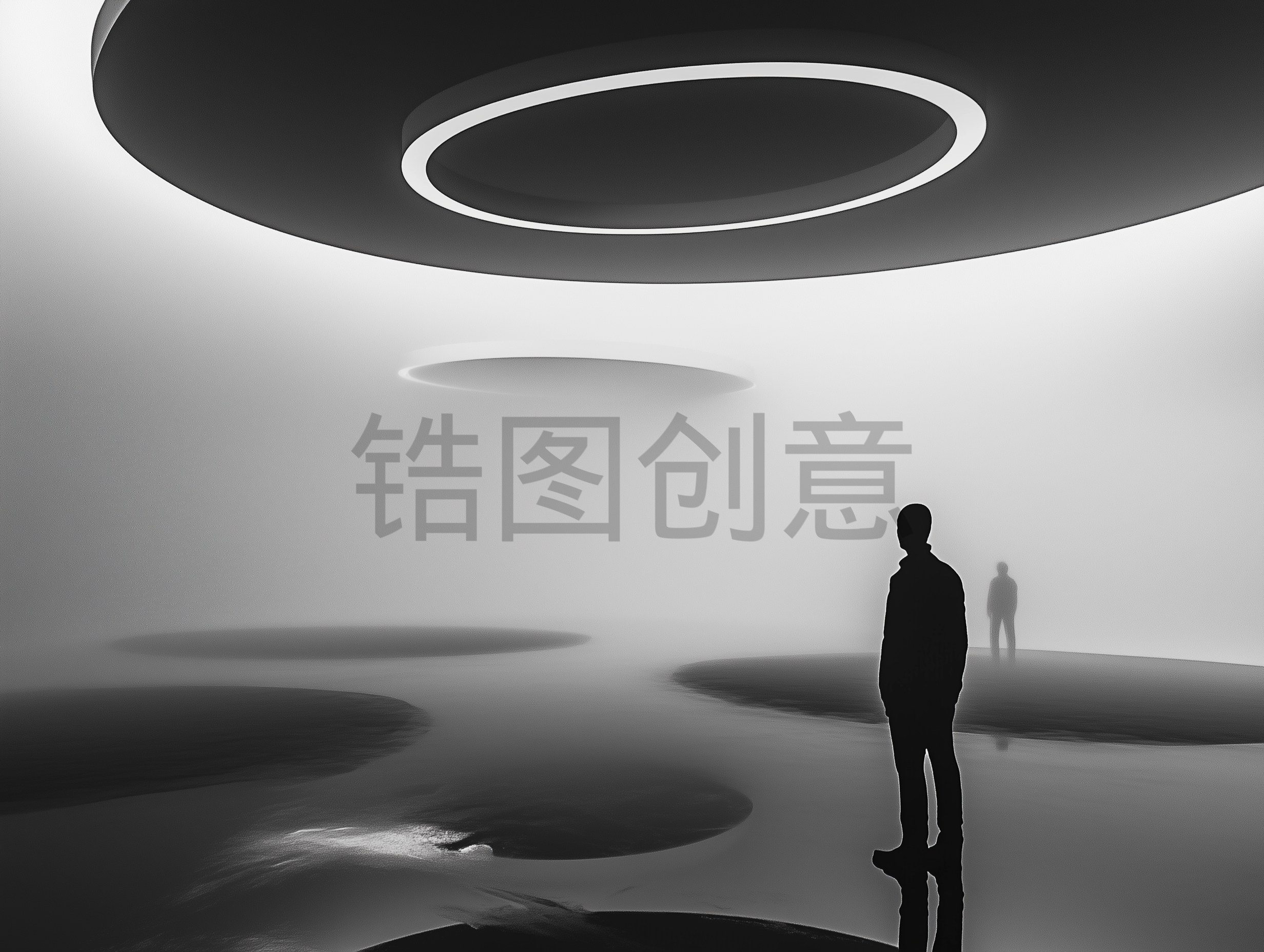 抽象黑白调简约艺术时尚简约空间背景