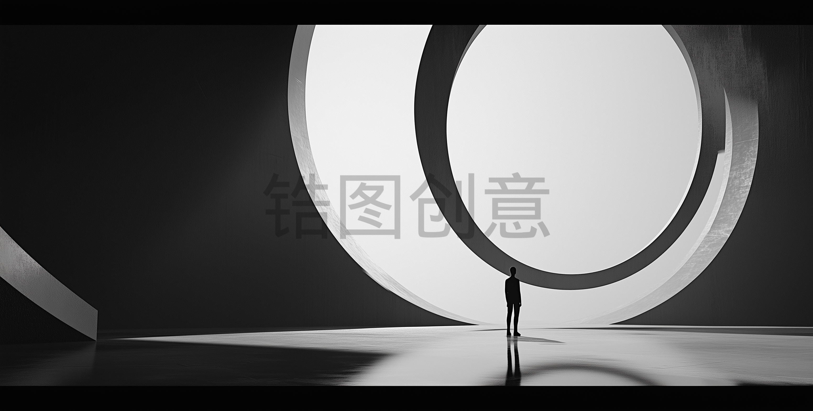 抽象黑白调简约艺术时尚简约空间背景