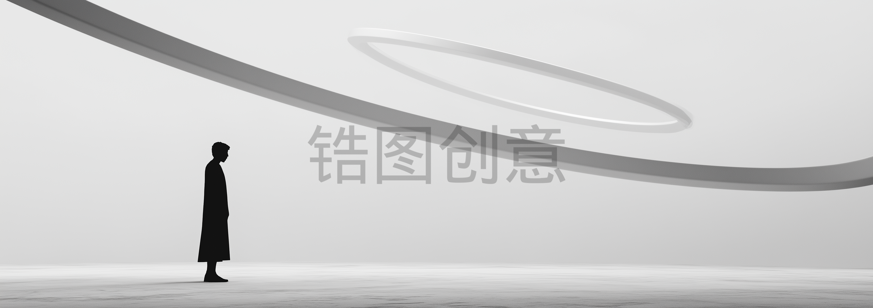 抽象黑白调简约艺术时尚简约想象空间背景