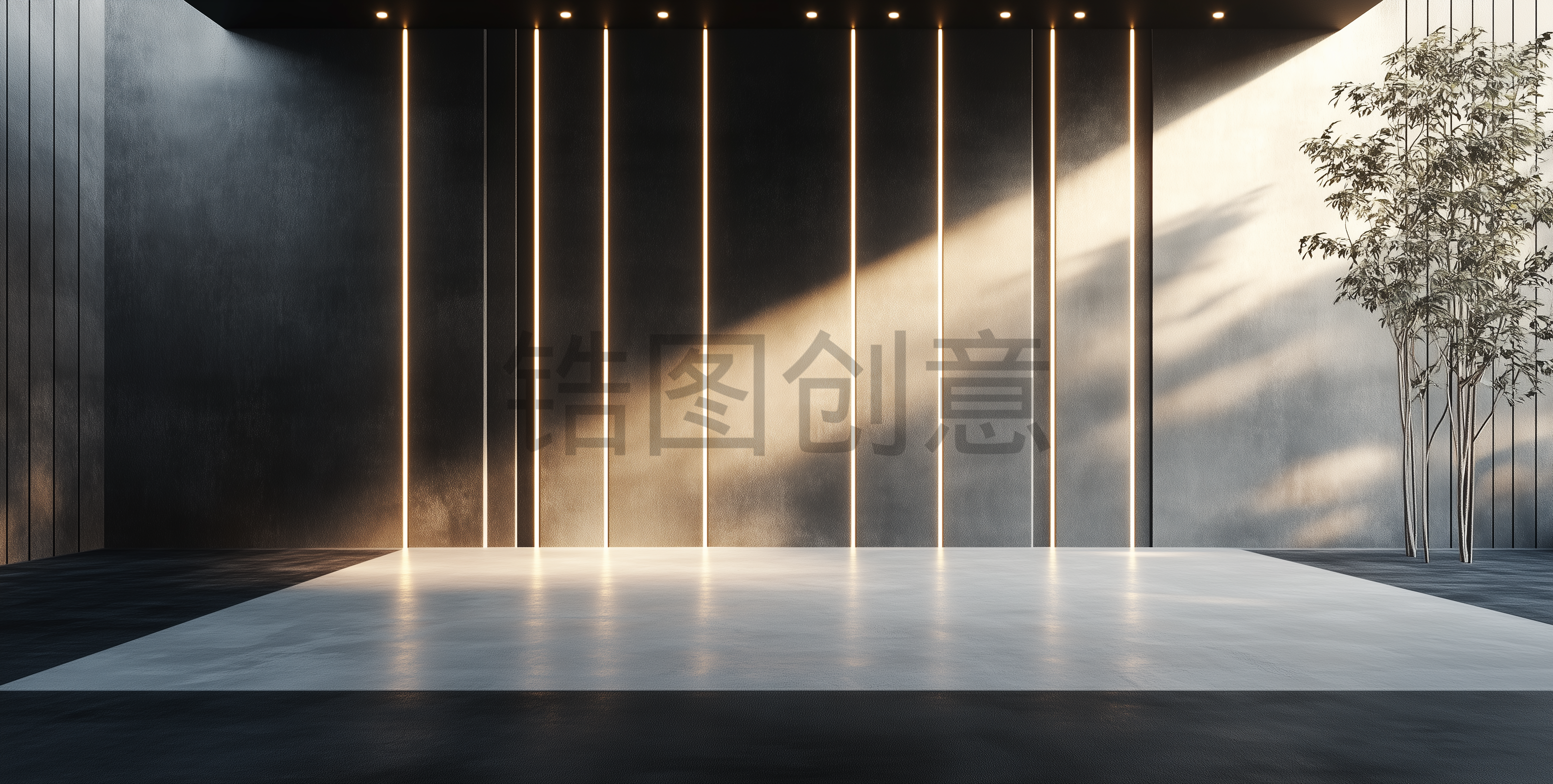 极筒室内设计现代建筑空间背景