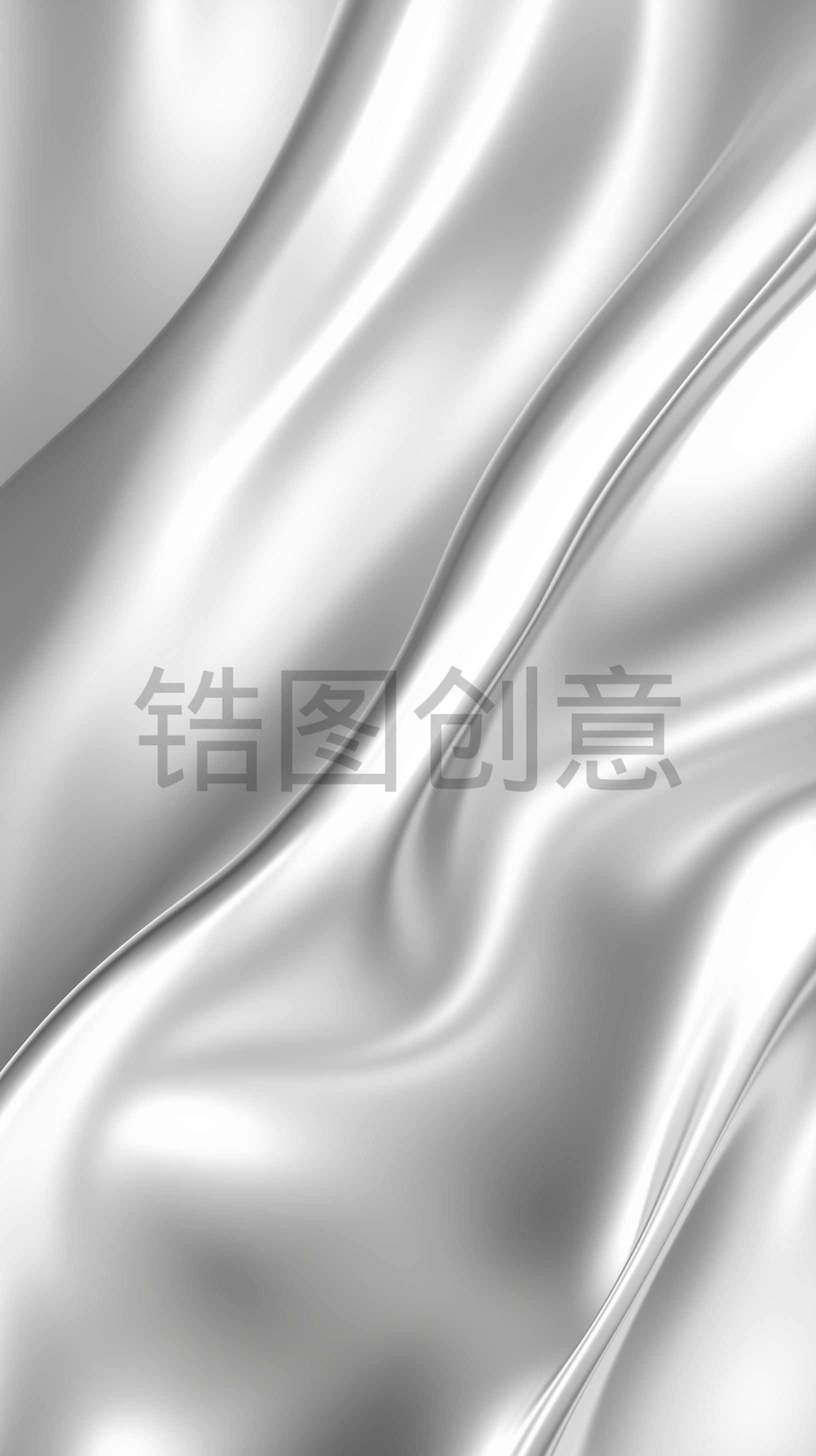 带有平滑的曲线纹理和反射的银色背景
