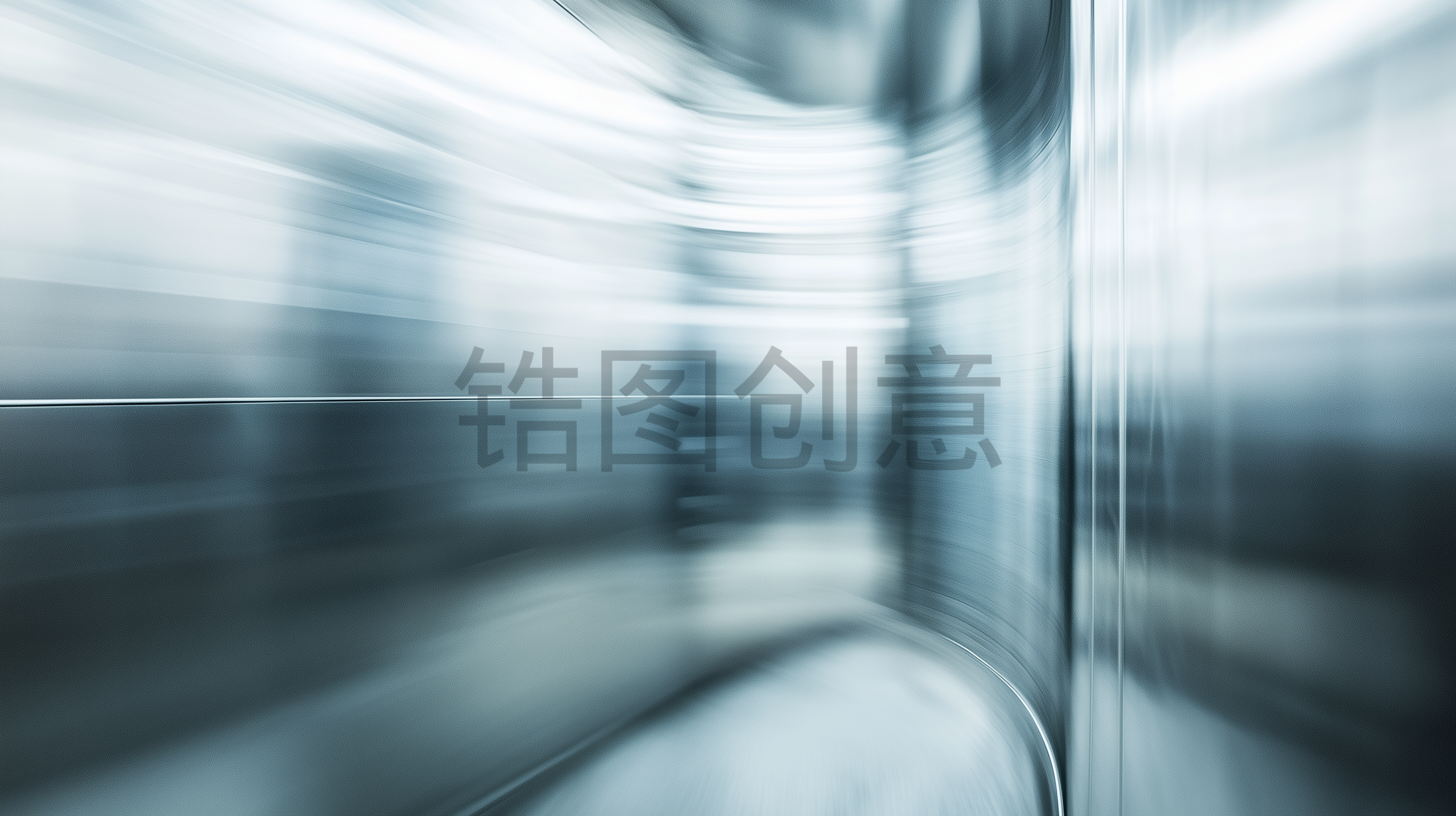 模糊的灰色背景，曲线，线条，金属，流动，抽象，纹理，流畅感