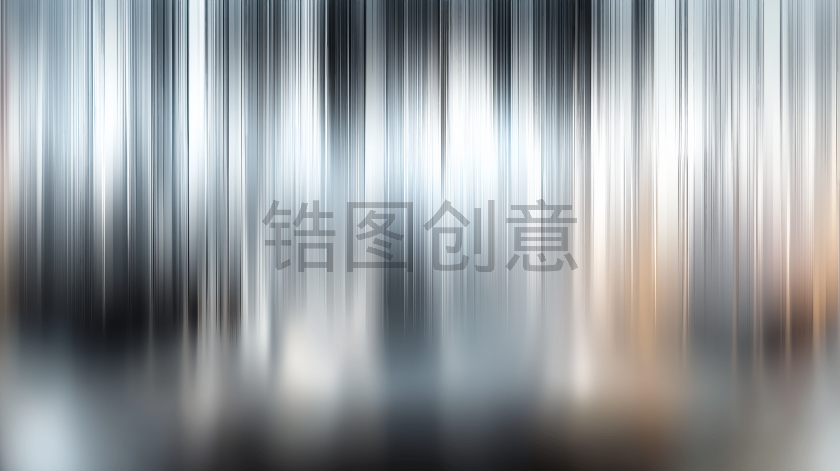 带有平滑的曲线纹理和反射的银色背景
