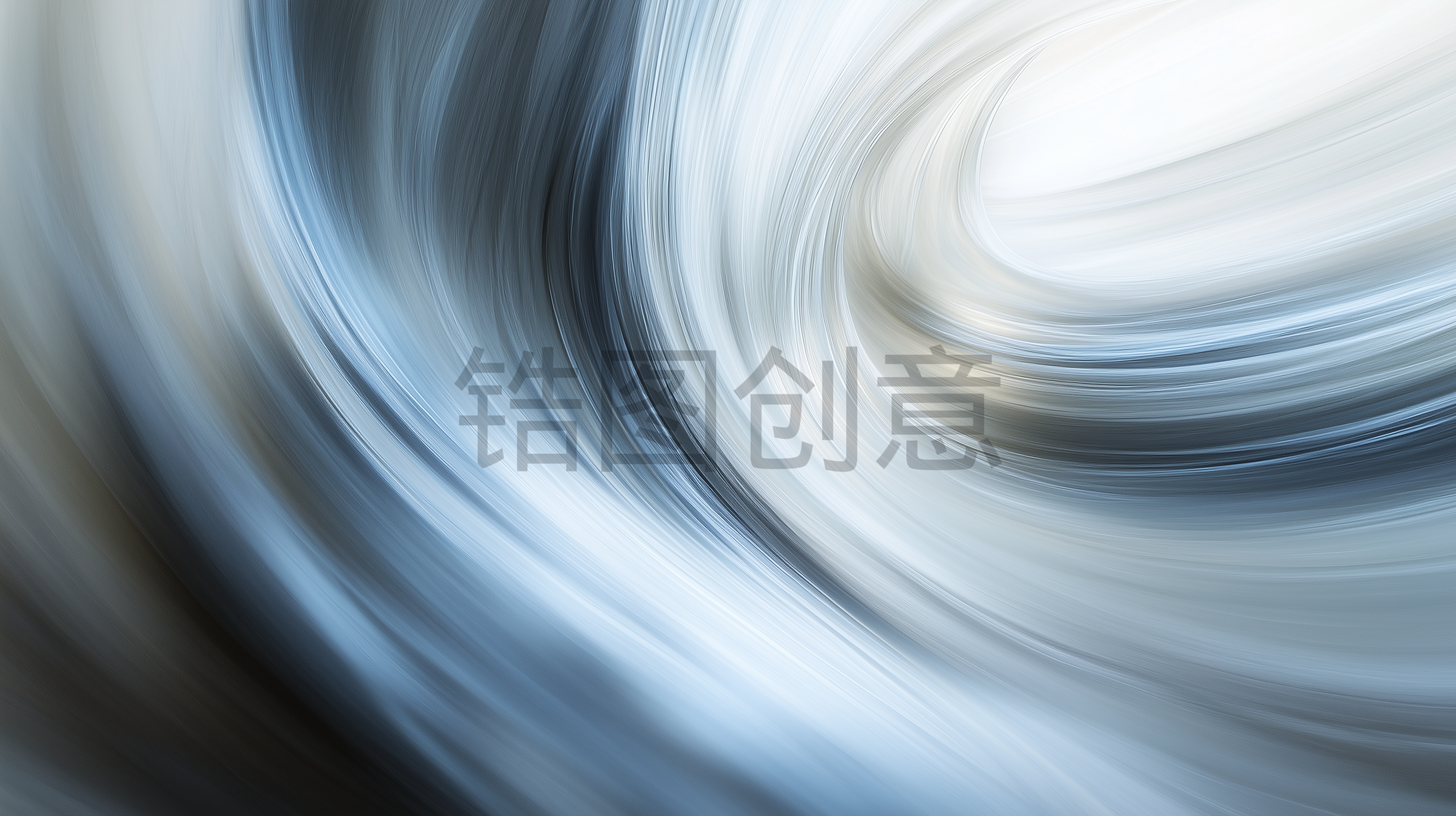 模糊的蓝色背景，曲线，线条，金属，流动，抽象，纹理，流畅感