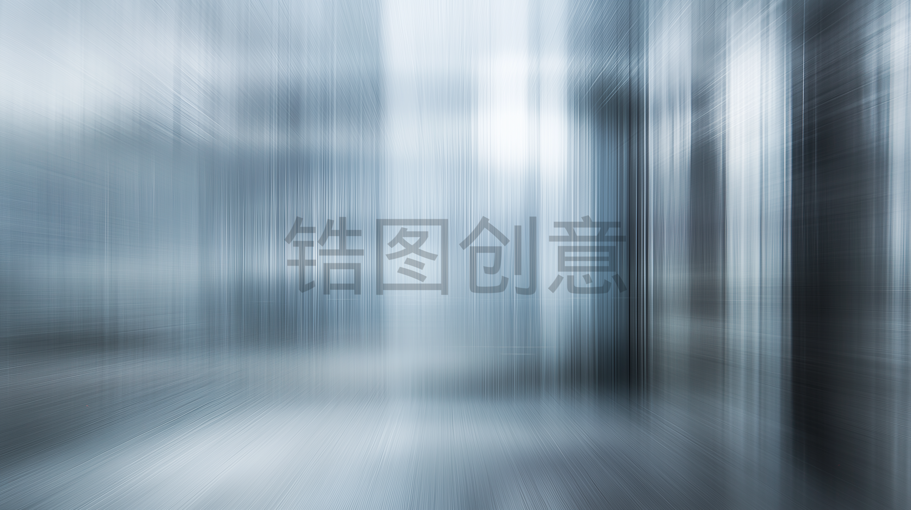 模糊带有平滑的曲线和反射的银色背景
