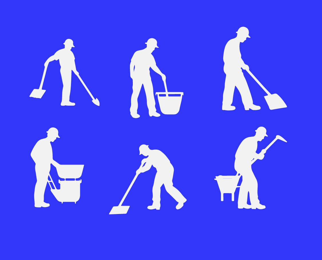 51劳动节人物剪影