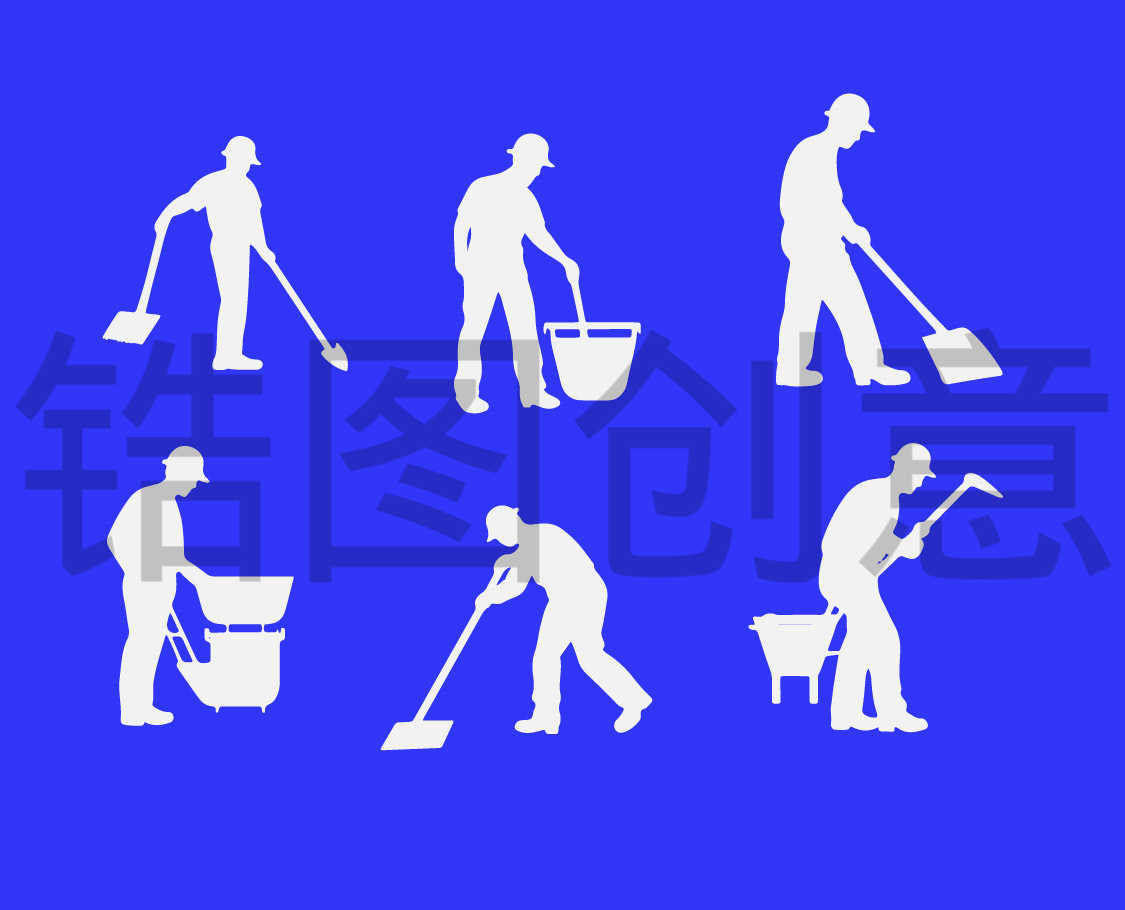 51劳动节人物剪影