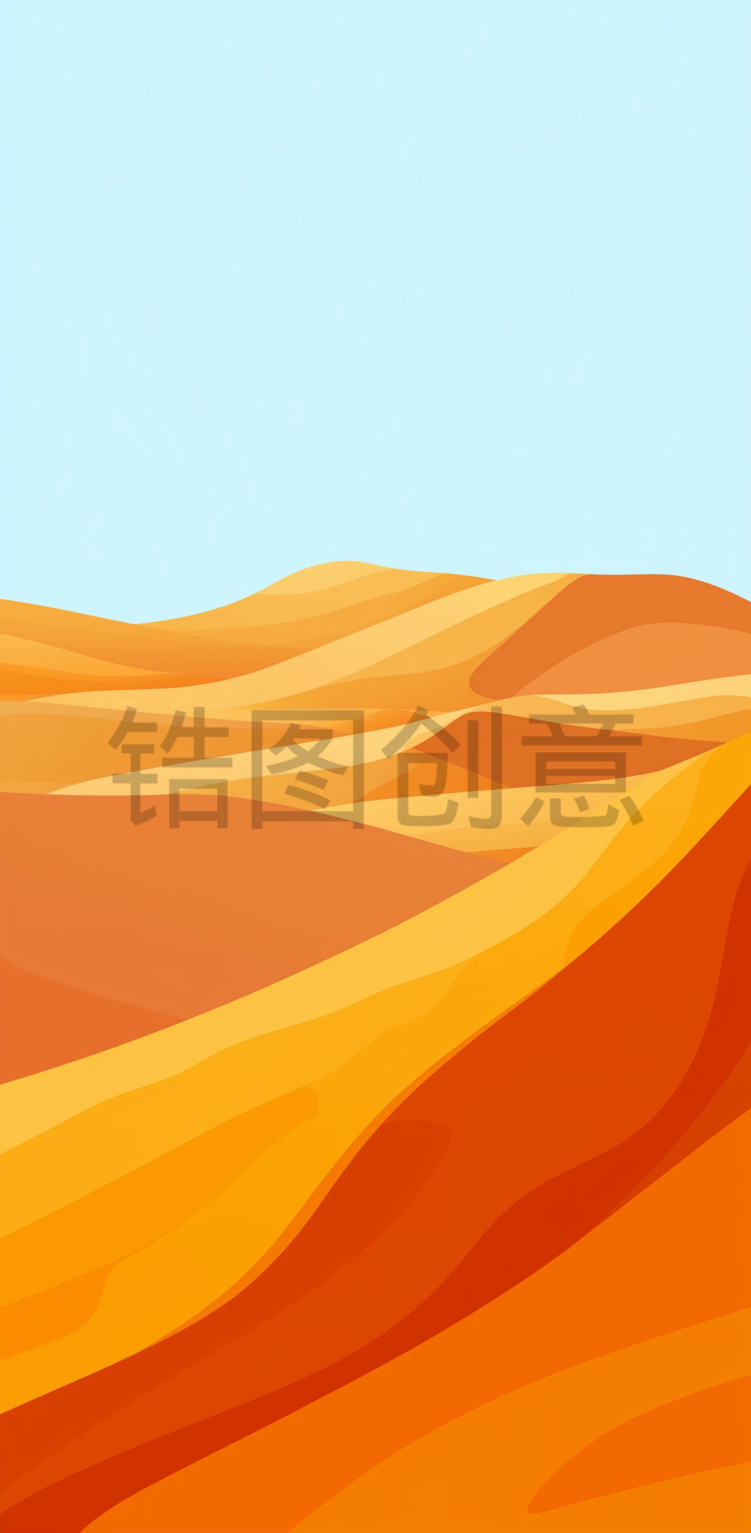 沙丘，简单线条，极简主义，节日氛围，高清壁纸