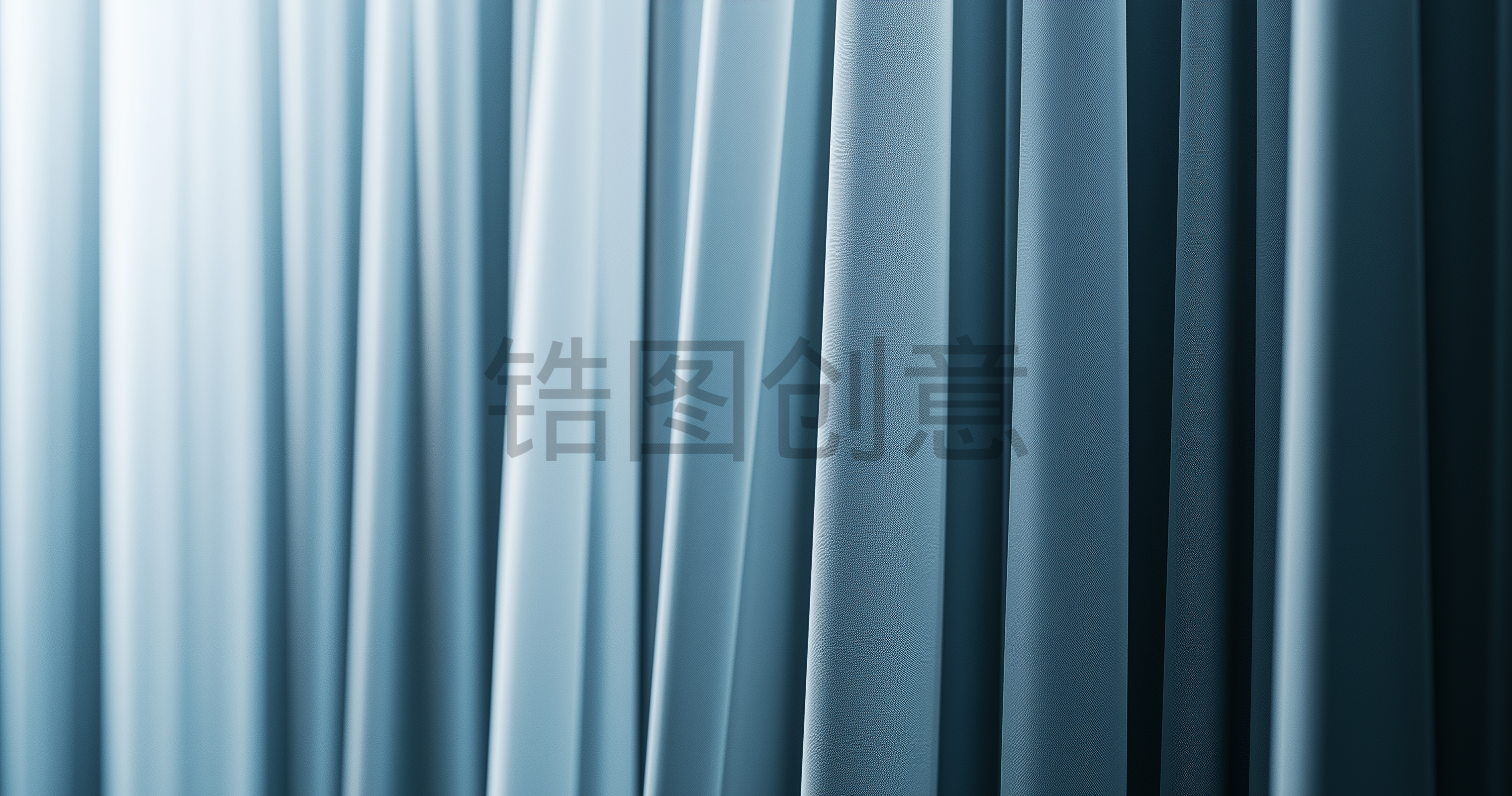 蓝色织物布纹理特写皱纹褶皱素材