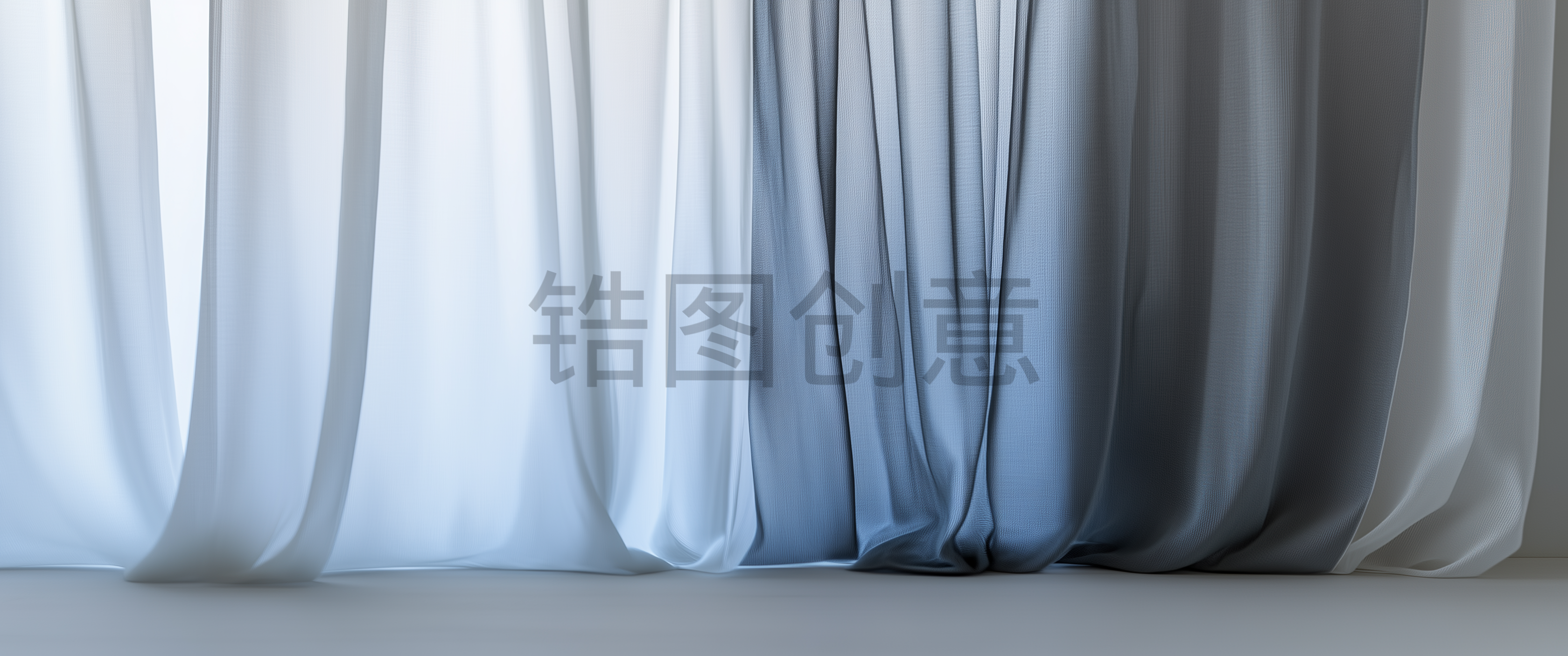 织物窗帘布纹理特写皱纹褶皱素材