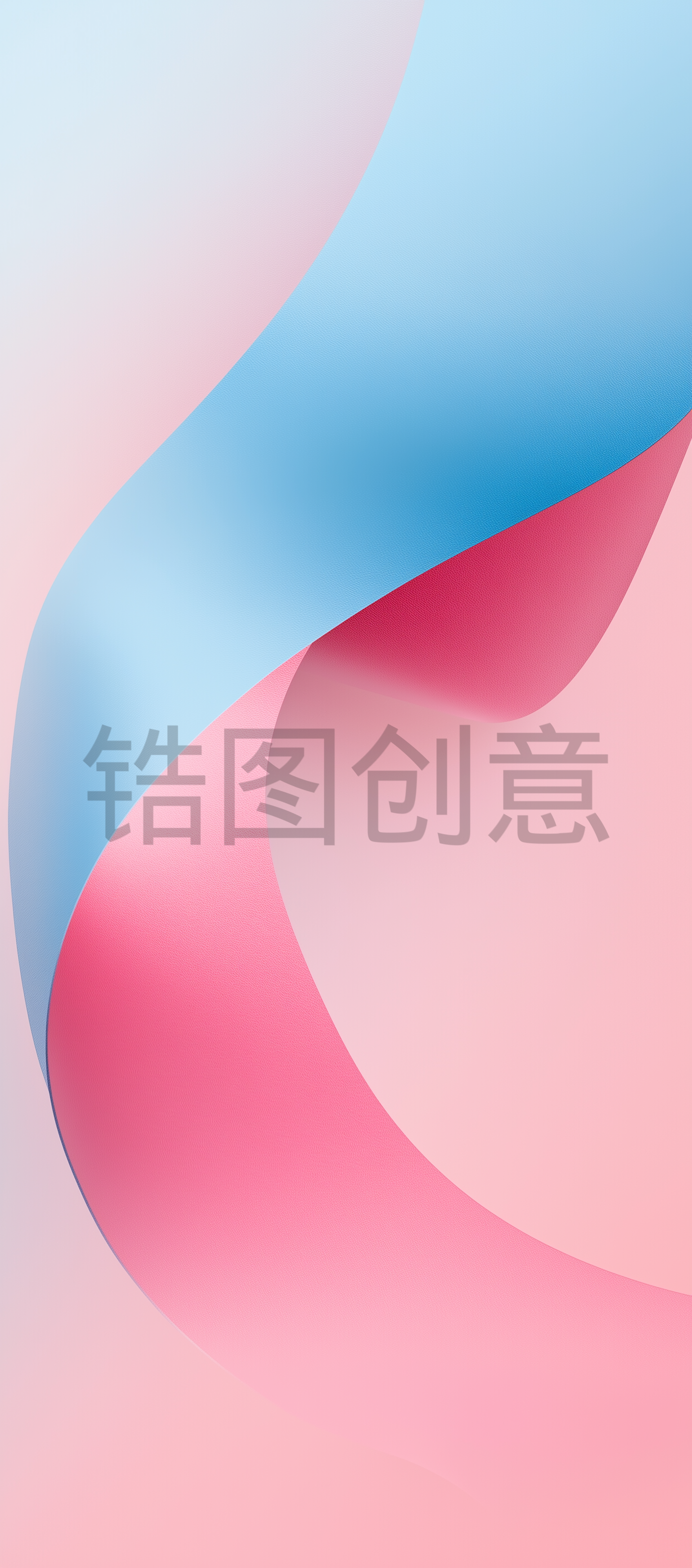 蓝色和粉色背景，曲线，线条，流动，抽象，纹理，流畅感
