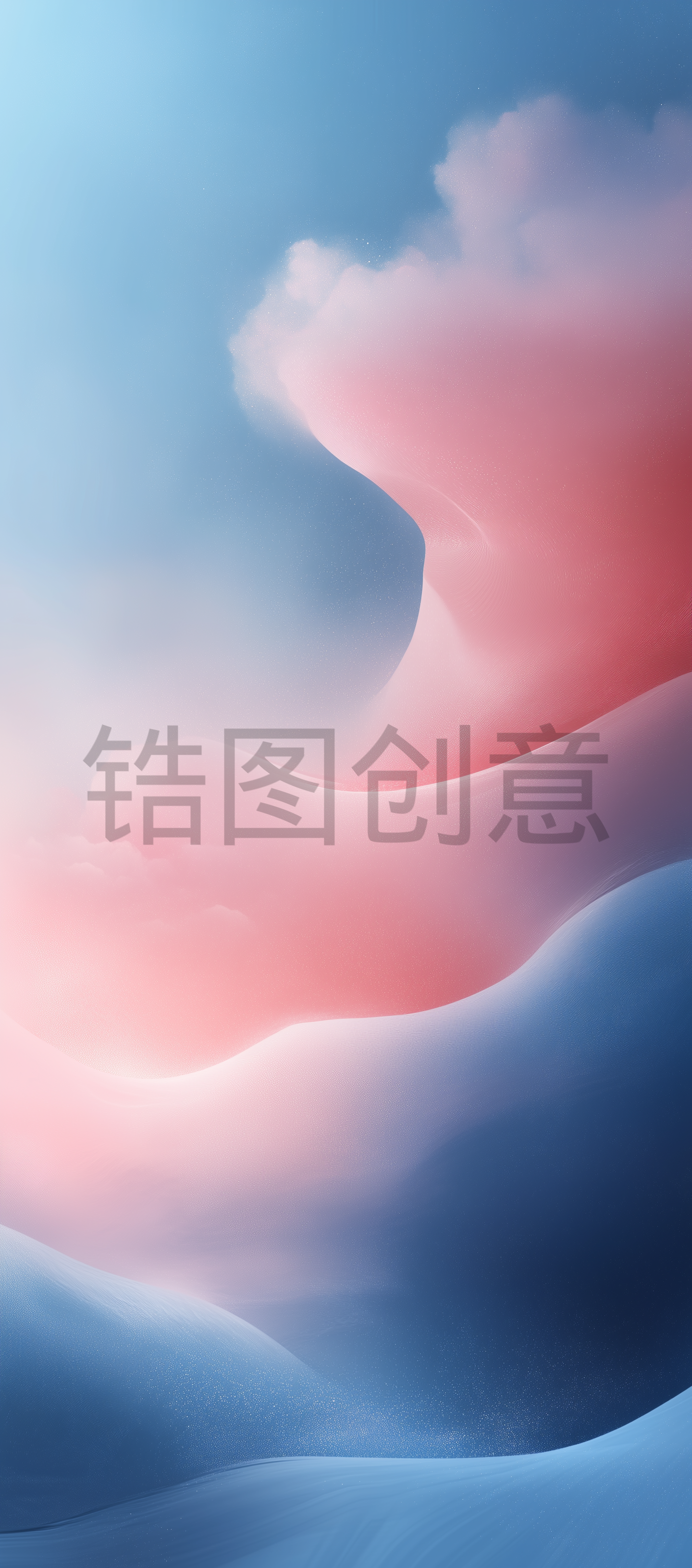 锆图创意-蓝色渐变曲线流动渐变背景