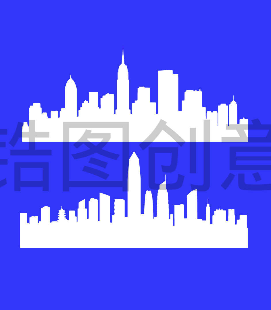 城市建筑剪影元素