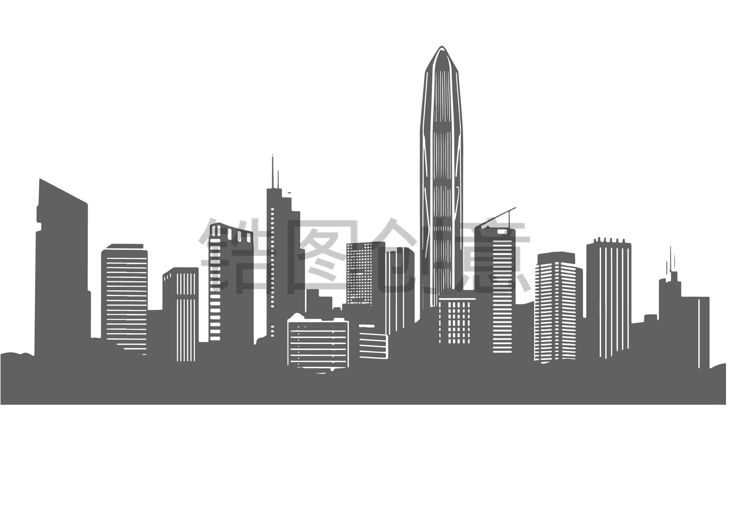 深圳城市建筑剪影