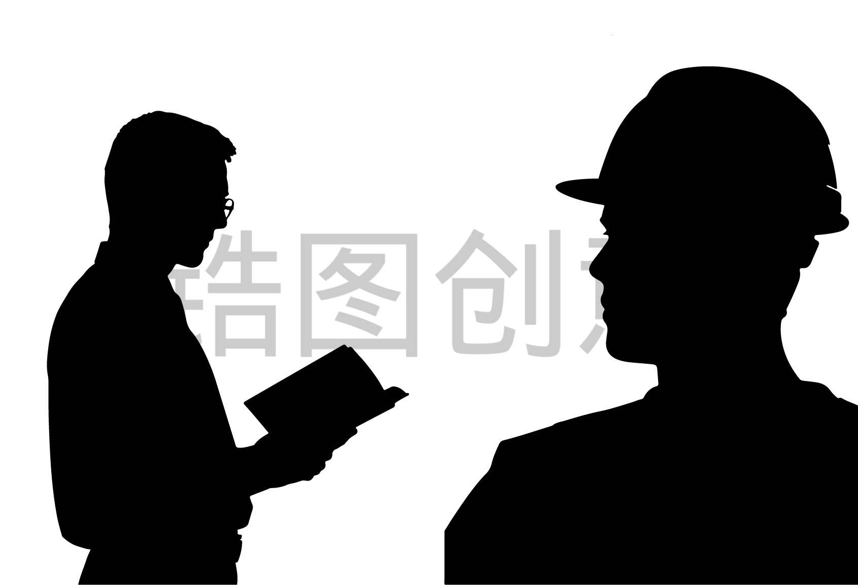 51劳动节教师建筑工人人物剪影